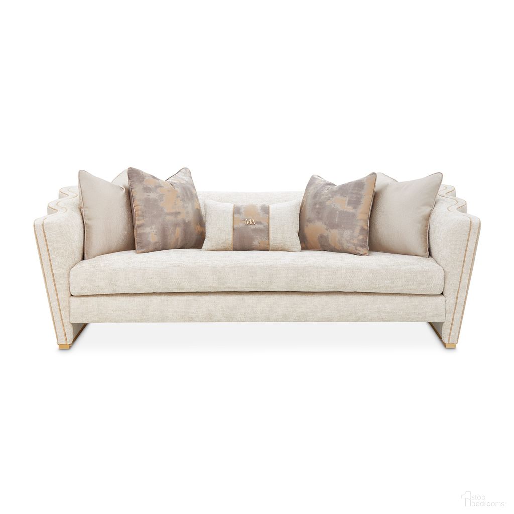 The appearance of La Terrazza Sofa In Cappuccino and Light Champagne designed by Michael Amini in the transitional interior design. This champagne piece of furniture was selected by 1StopBedrooms from La Terrazza Collection to add a touch of cosiness and style into your home. Sku: 9092815-CPCNO-124. Material: Solid Wood.