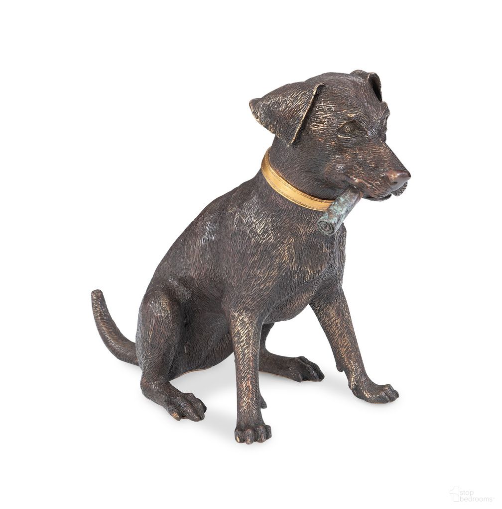 Labrador Smoking A Cigar In Dark Bronze