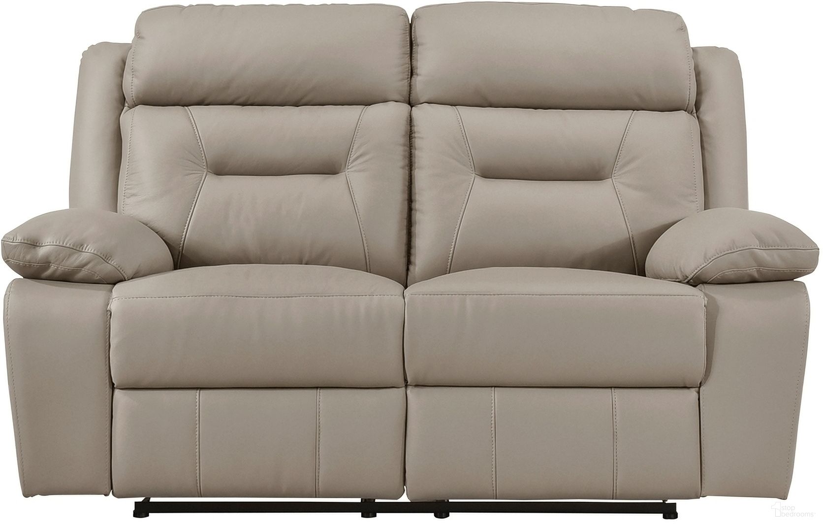 The appearance of Laconia Double Reclining Loveseat In Brown designed by Homelegance in the modern / contemporary interior design. This brown piece of furniture was selected by 1StopBedrooms from Laconia Collection to add a touch of cosiness and style into your home. Sku: 9629LTE-2. Material: Leather.