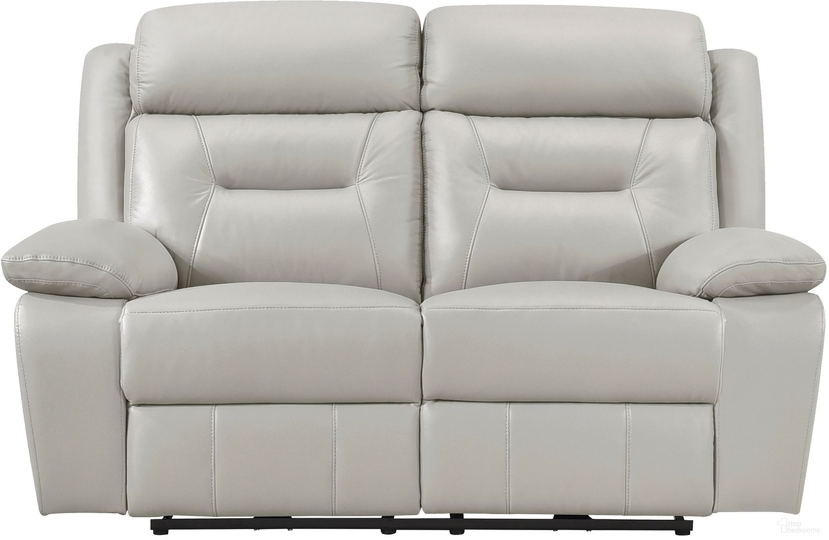 The appearance of Laconia Power Double Reclining Love Seat In Gray designed by Homelegance in the modern / contemporary interior design. This gray piece of furniture was selected by 1StopBedrooms from Laconia Collection to add a touch of cosiness and style into your home. Sku: 9629SVE-2PW. Material: Leather.