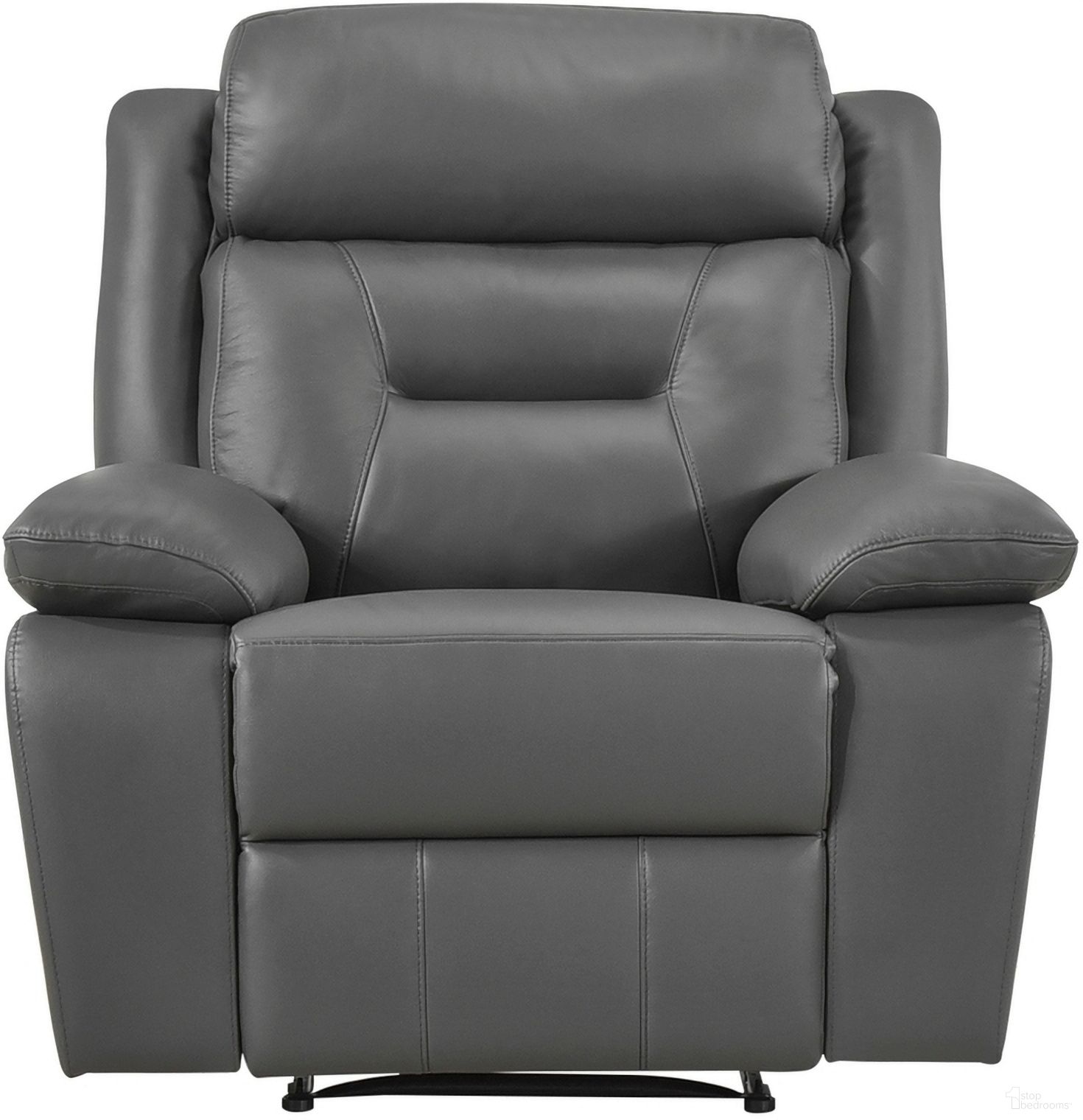 The appearance of Laconia Reclining Chair In Dark Gray designed by Homelegance in the modern / contemporary interior design. This dark gray piece of furniture was selected by 1StopBedrooms from Laconia Collection to add a touch of cosiness and style into your home. Sku: 9629DGY-1. Material: Leather.