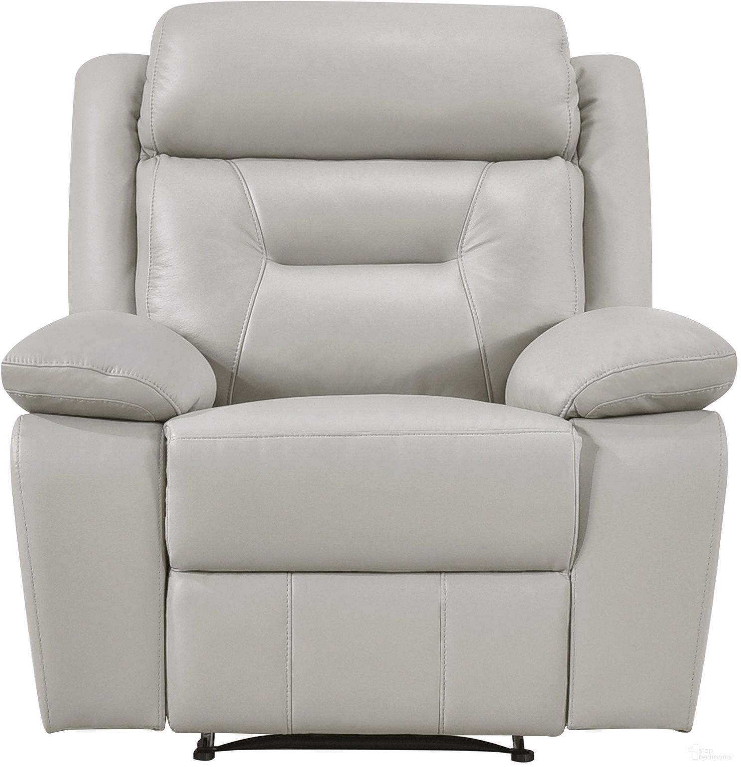 The appearance of Laconia Reclining Chair In Gray designed by Homelegance in the modern / contemporary interior design. This gray piece of furniture was selected by 1StopBedrooms from Laconia Collection to add a touch of cosiness and style into your home. Sku: 9629SVE-1. Material: Leather.