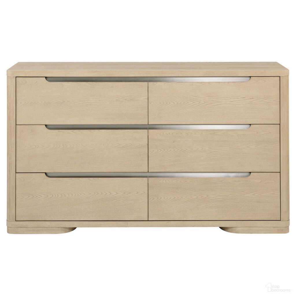 The appearance of Ladera 6-Drawer Bedroom Dresser In Light Elm designed by Coaster in the modern / contemporary interior design. This light elm piece of furniture was selected by 1StopBedrooms from Ladera Collection to add a touch of cosiness and style into your home. Sku: 225083. Material: MDF.