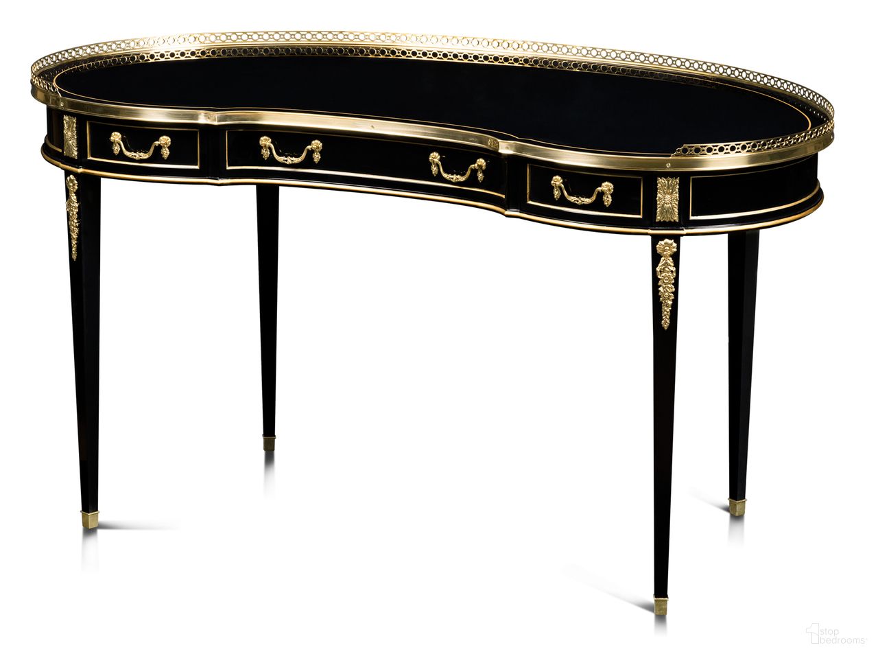 The appearance of Lady's Eclipse Desk In Ebony/Gold/Brass designed by Maitland-Smith in the interior design. This ebony/gold/brass piece of furniture was selected by 1StopBedrooms from Maitland Smith Collection to add a touch of cosiness and style into your home. Sku: 89-0009. Material: Wood.