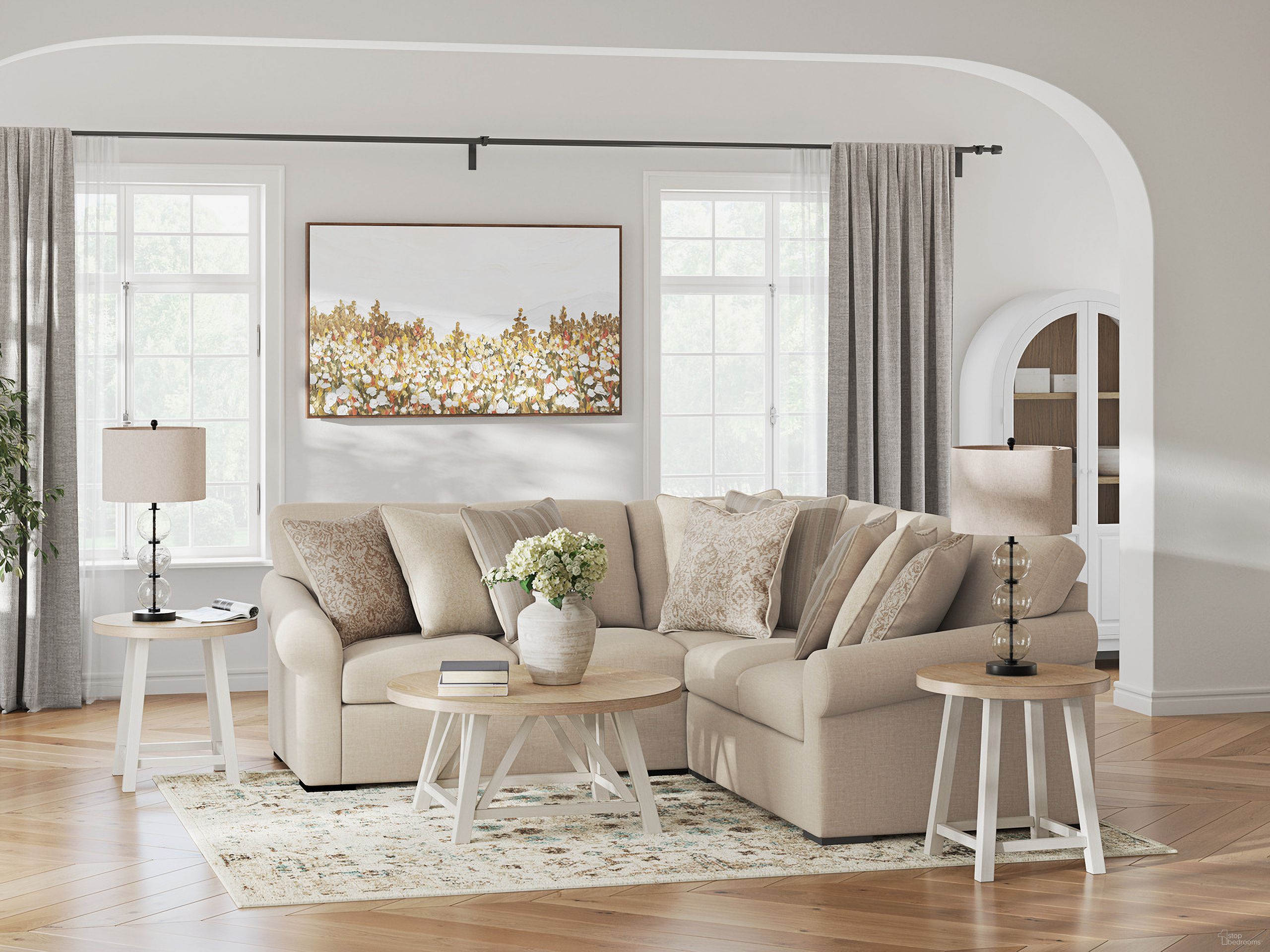 The appearance of LadyMae 3-Piece Sectional In Twill designed by Signature Design by Ashley in the transitional interior design. This twill piece of furniture was selected by 1StopBedrooms from LadyMae Collection to add a touch of cosiness and style into your home. Sku: 5940455;5940477;5940456. Material: Polyester.