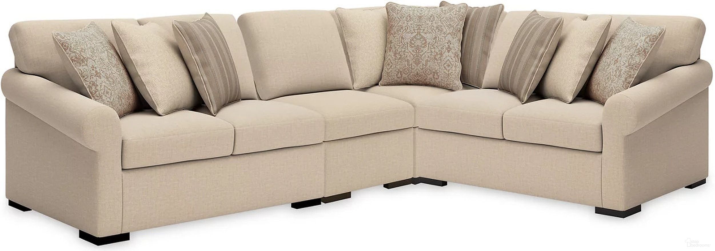 The appearance of LadyMae 4-Piece Sectional In Twill designed by Signature Design by Ashley in the transitional interior design. This twill piece of furniture was selected by 1StopBedrooms from LadyMae Collection to add a touch of cosiness and style into your home. Sku: 5940455;5940446;5940477;5940456. Material: Fabric. Layout: L-Shape.