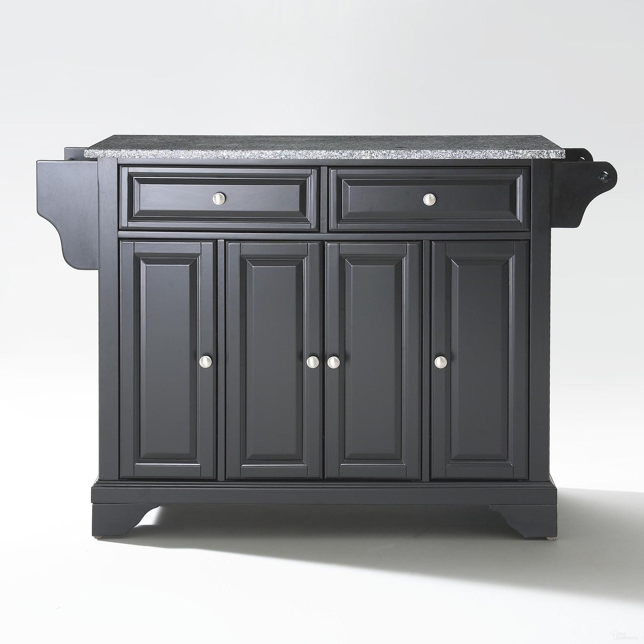 The appearance of Lafayette Granite Top Full Size Kitchen Island/Cart In Black and Gray designed by Crosley Brands in the traditional interior design. This black and gray piece of furniture was selected by 1StopBedrooms from Lafayette Collection to add a touch of cosiness and style into your home. Sku: CF3001-BK;CF0301-GG;CF0102-BK. Material: Solid Granite.