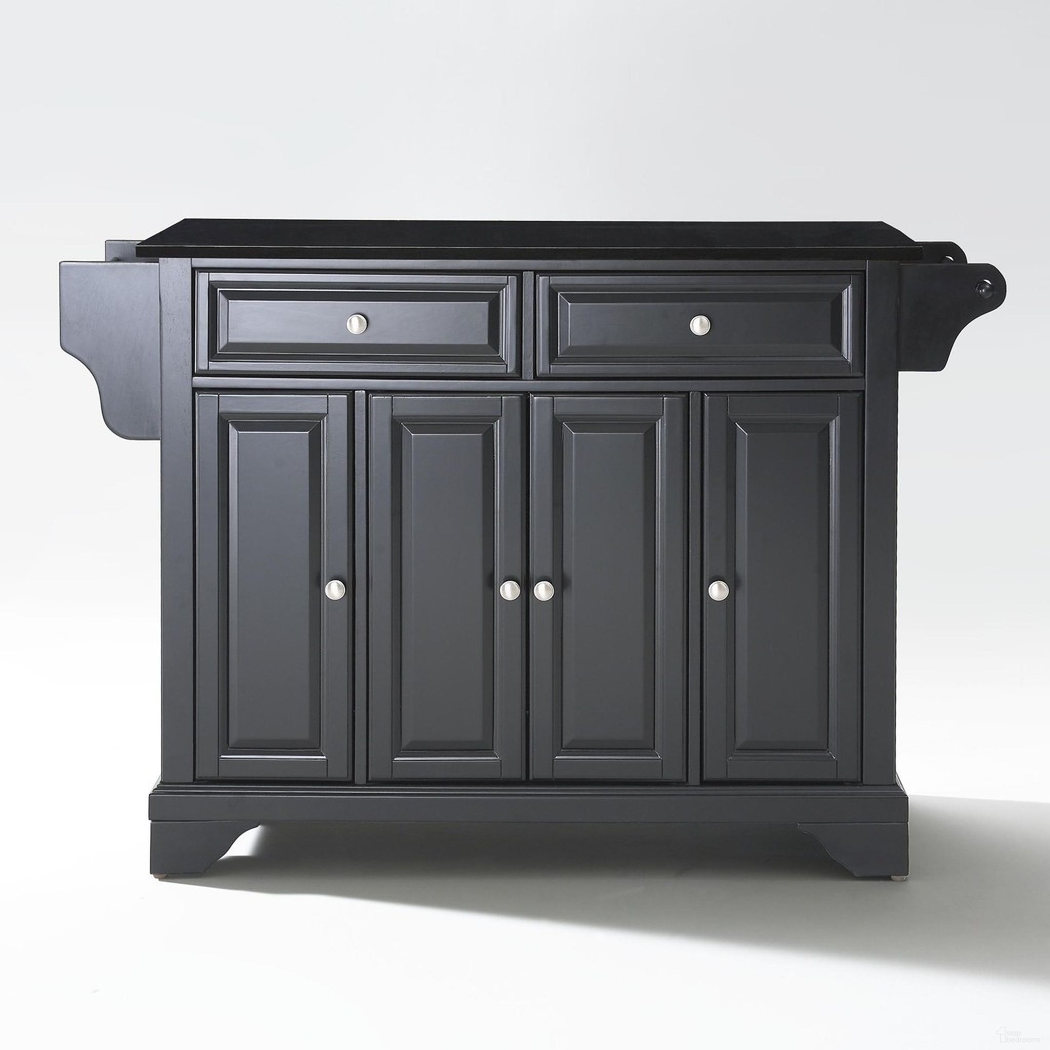 The appearance of Lafayette Granite Top Full Size Kitchen Island/Cart In Black designed by Crosley Brands in the traditional interior design. This black piece of furniture  was selected by 1StopBedrooms from Lafayette Collection to add a touch of cosiness and style into your home. Sku: CF3001-BK;CF0301-BG;CF0102-BK. Material: Solid Granite.