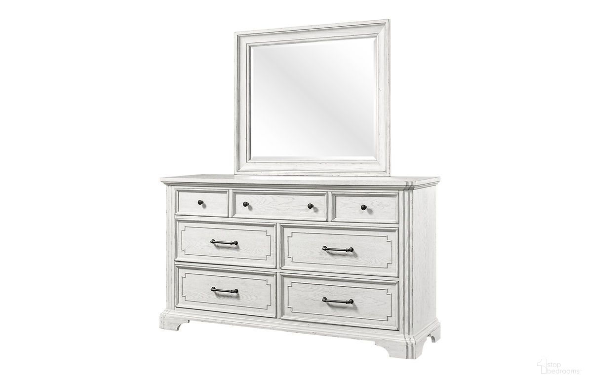 The appearance of Lafayette II 7 Drawer Dresser in White Mist designed by FD Home in the traditional interior design. This white mist piece of furniture was selected by 1StopBedrooms from Lafayette II Collection to add a touch of cosiness and style into your home. Sku: 7653-05. Material: Poplar Solid.