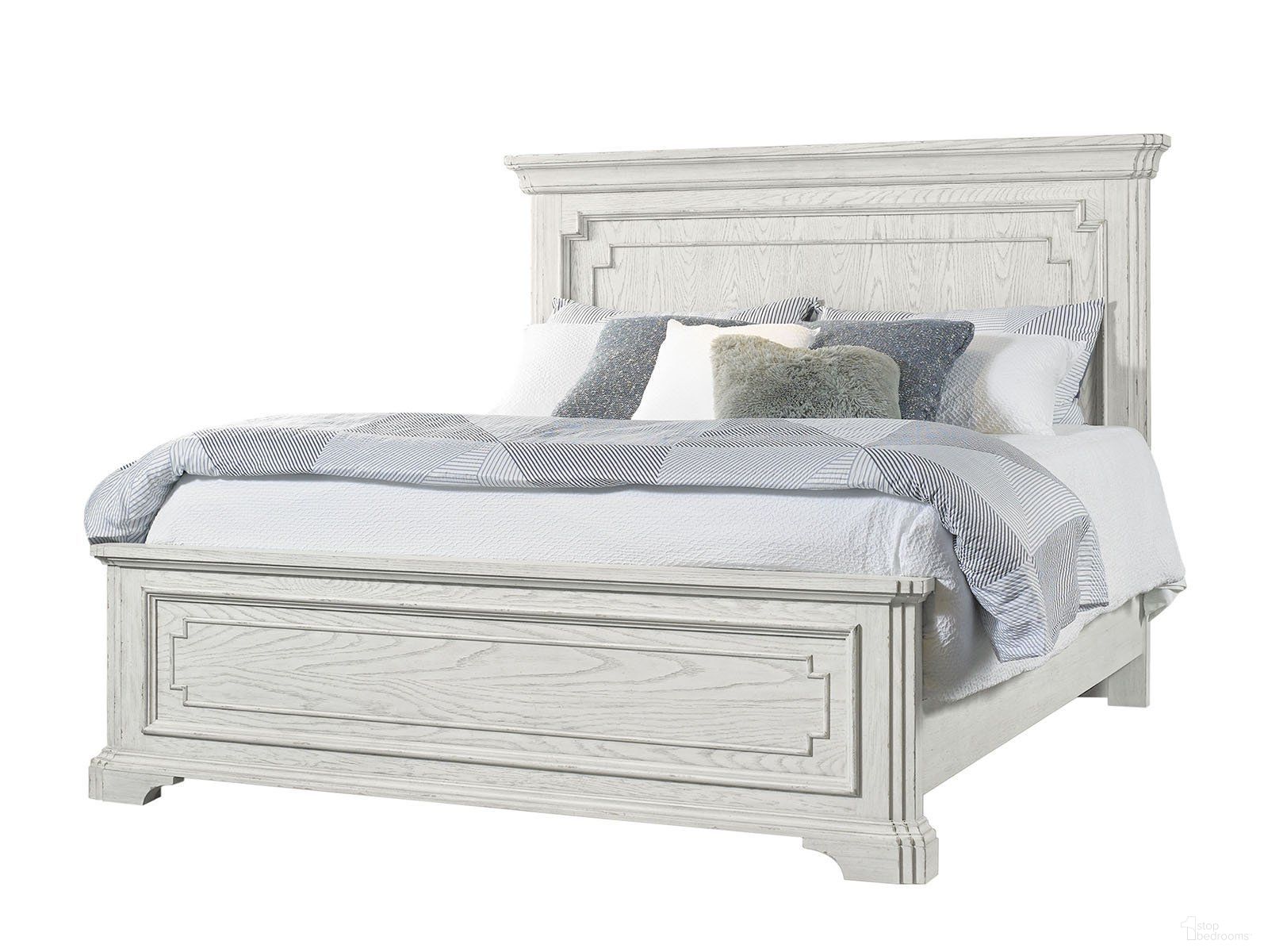 Lafayette II King Panel Bed in White Mist