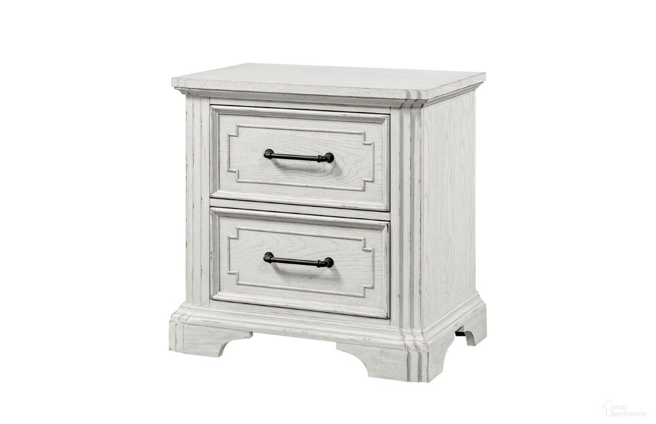 The appearance of Lafayette II Nightstand with USB Ports in White Mist designed by FD Home in the traditional interior design. This white mist piece of furniture was selected by 1StopBedrooms from Lafayette II Collection to add a touch of cosiness and style into your home. Sku: 7653-02. Material: Poplar Solid.