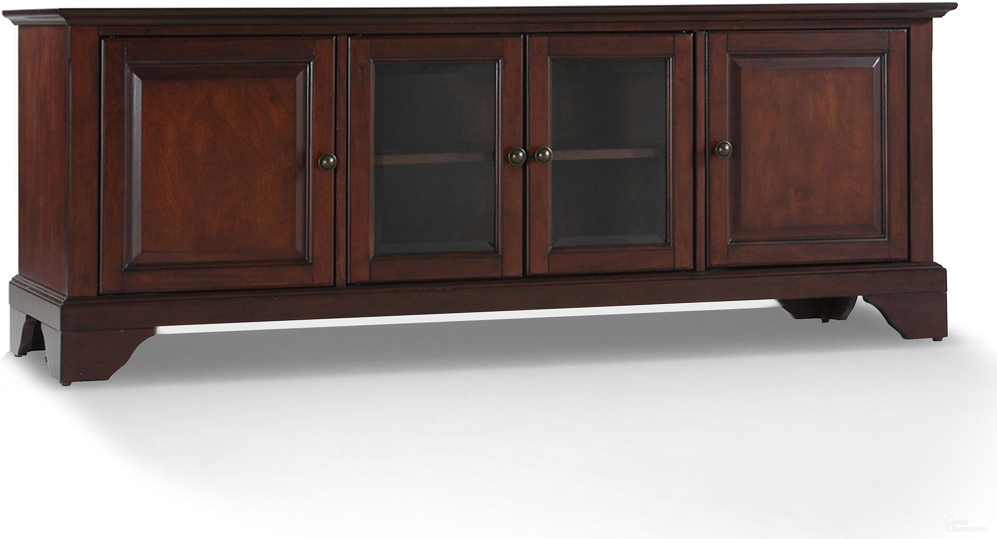 The appearance of Lafayette Low Profile TV Stand For 65+ Inch TVs In Mahogany designed by Crosley Brands in the traditional interior design. This mahogany piece of furniture was selected by 1StopBedrooms from Lafayette Collection to add a touch of cosiness and style into your home. Sku: CF100360-MA;CF0102-MA. Material: Particle Board.