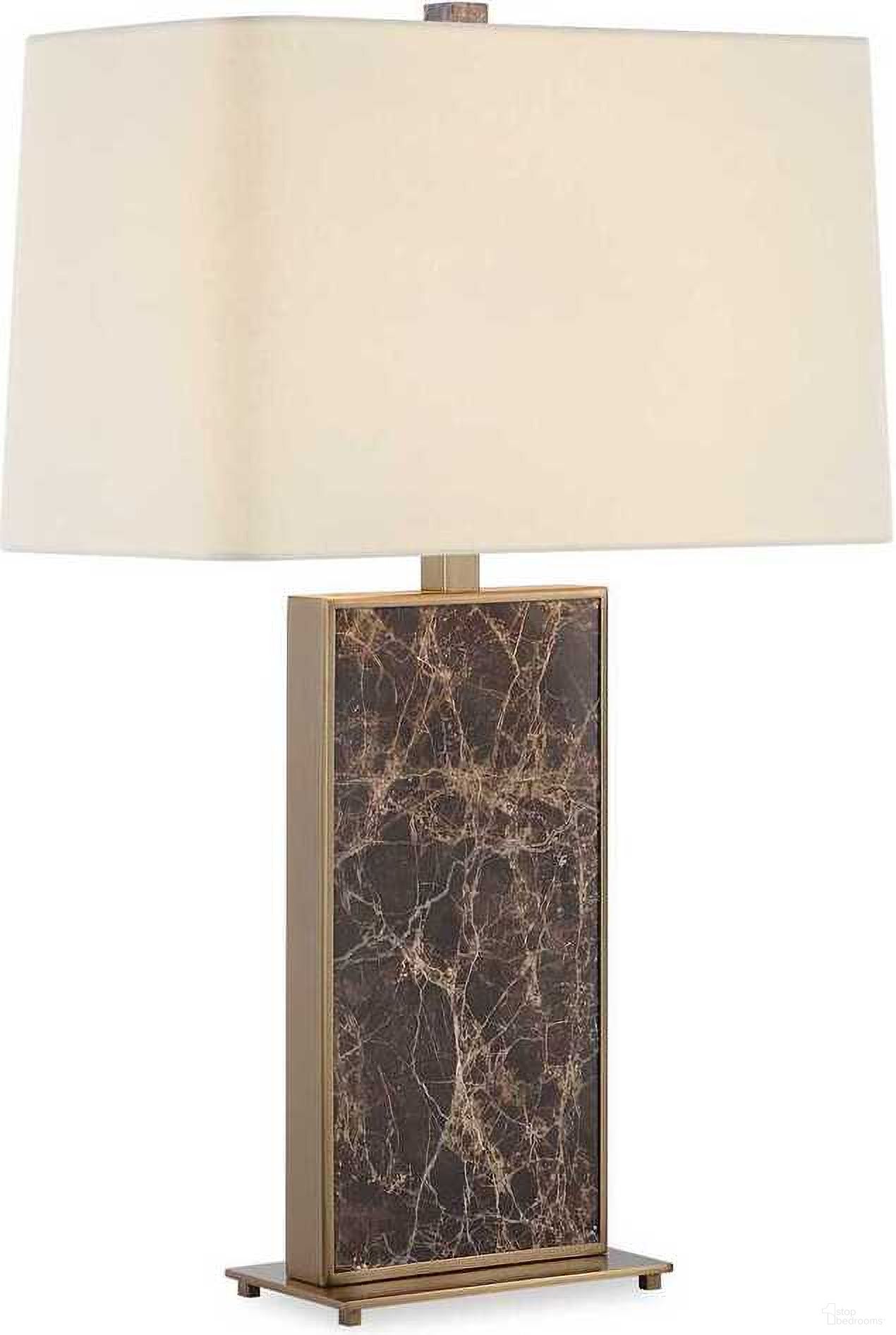 Lafferty Marble Table Lamp In Brown