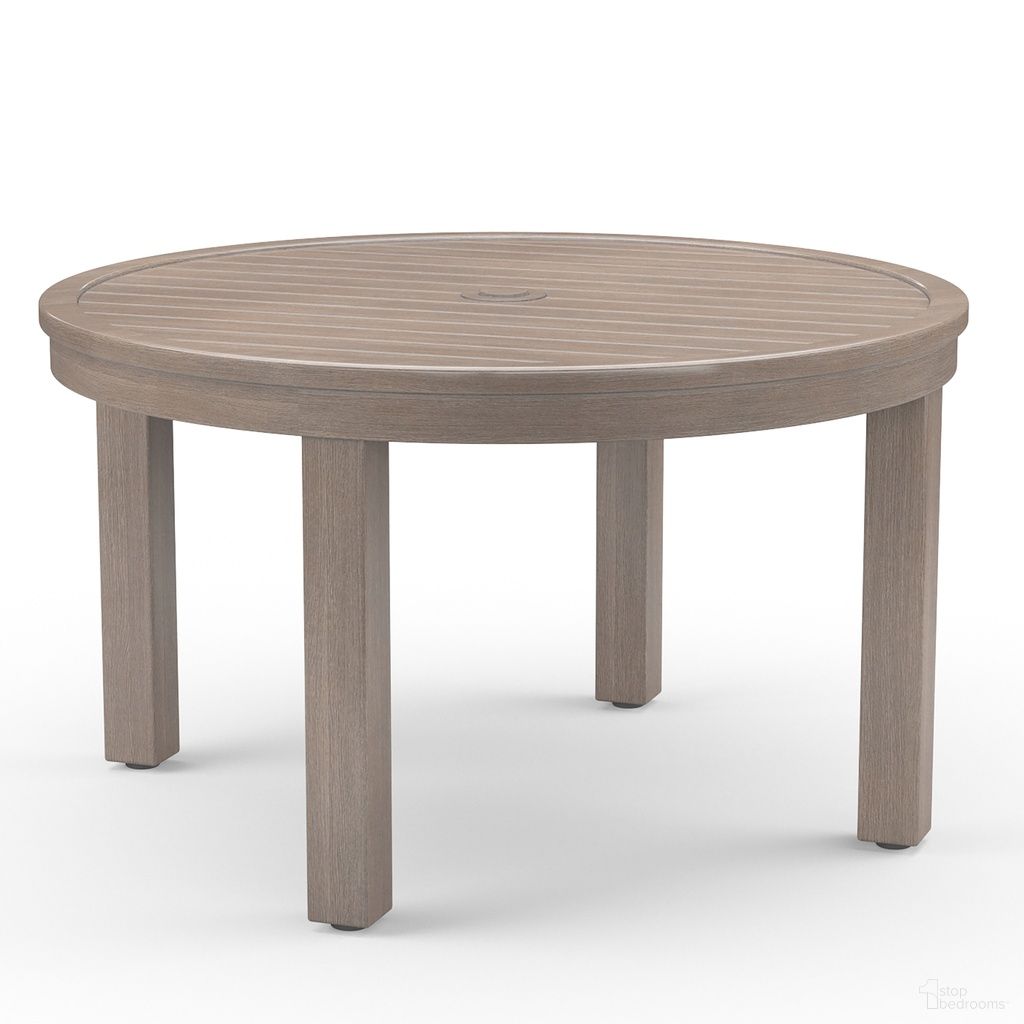 The appearance of Laguna 50" Round Dining Table in Driftwood designed by Sunset West in the transitional interior design. This driftwood piece of furniture was selected by 1StopBedrooms from Laguna Collection to add a touch of cosiness and style into your home. Sku: SW3501-RDT50. Material: Aluminum.