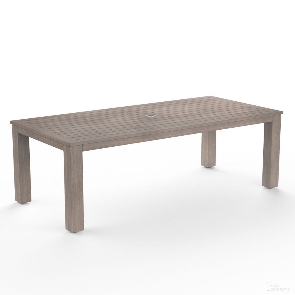 The appearance of Laguna 90" Table in Driftwood designed by Sunset West in the transitional interior design. This driftwood piece of furniture was selected by 1StopBedrooms from Laguna Collection to add a touch of cosiness and style into your home. Sku: SW3501-T90. Material: Aluminum.