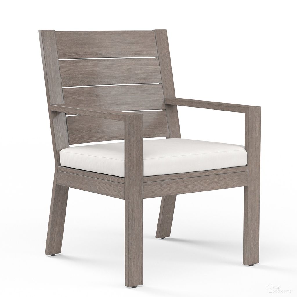 The appearance of Laguna Dining Chair in Canvas Flax designed by Sunset West in the transitional interior design. This canvas flax piece of furniture  was selected by 1StopBedrooms from Laguna Collection to add a touch of cosiness and style into your home. Sku: SW3501-1-FLAX-STKIT. Material: Aluminum.