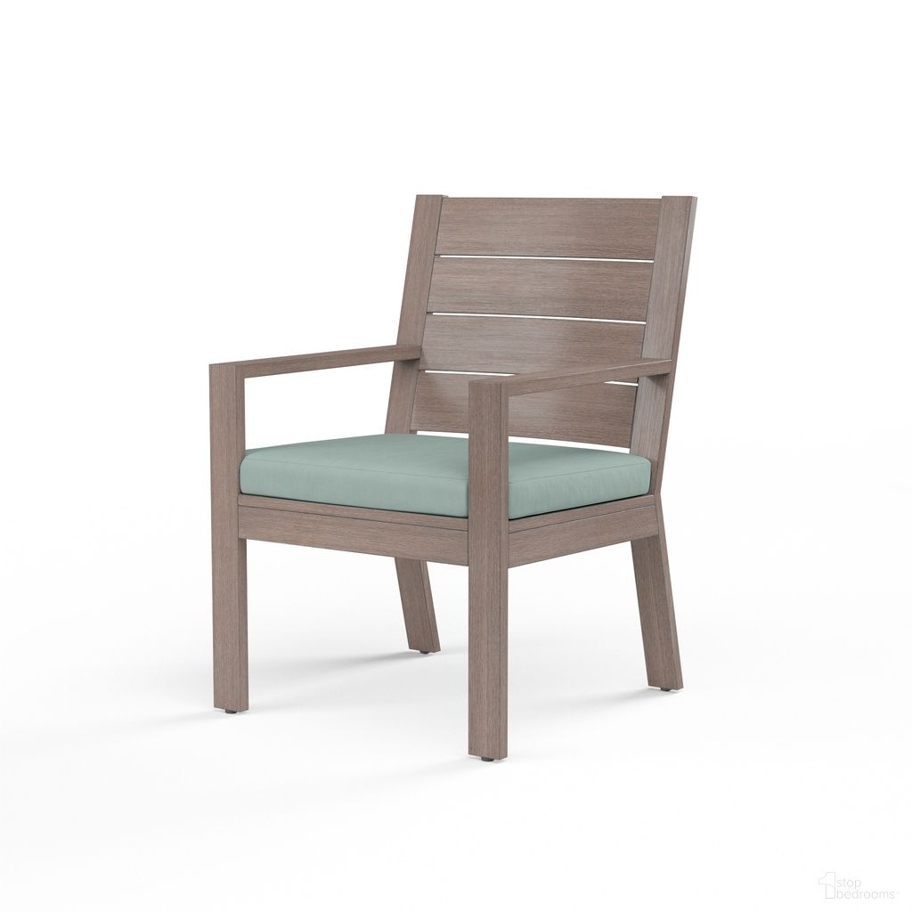 The appearance of Laguna Dining Chair in Cast Mist designed by Sunset West in the transitional interior design. This cast mist piece of furniture was selected by 1StopBedrooms from Laguna Collection to add a touch of cosiness and style into your home. Sku: SW3501-1-40429. Material: Aluminum.