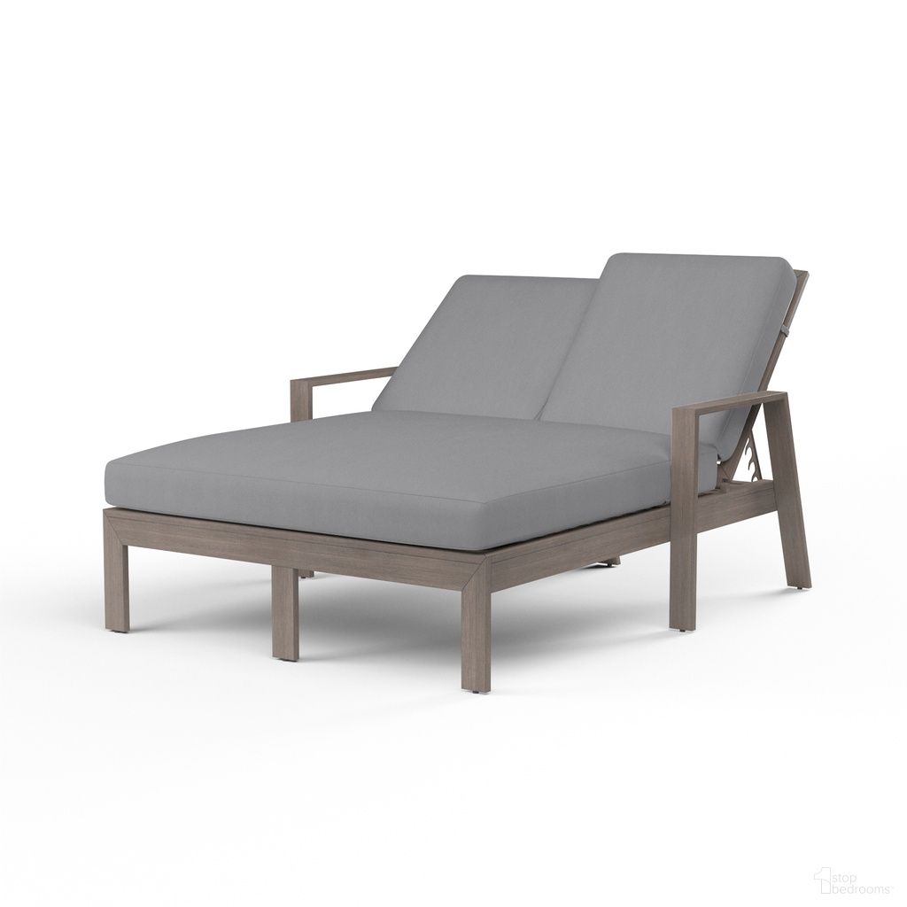 Laguna Double Chaise Lounge in Canvas Granite