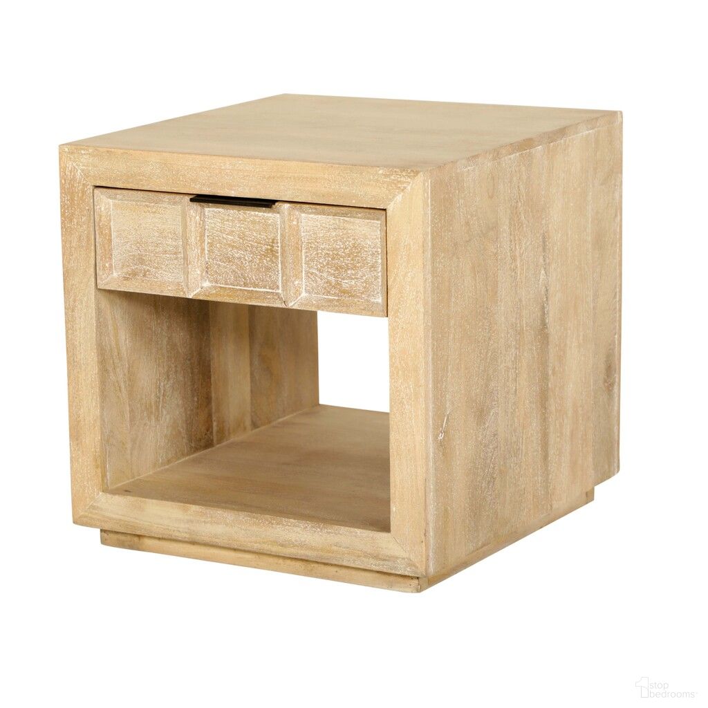 The appearance of Laguna End Table In Bleached Natural designed by Parker House in the country / farmhouse interior design. This bleached natural piece of furniture  was selected by 1StopBedrooms from Laguna Collection to add a touch of cosiness and style into your home. Sku: LAG-02. Material: Mango.