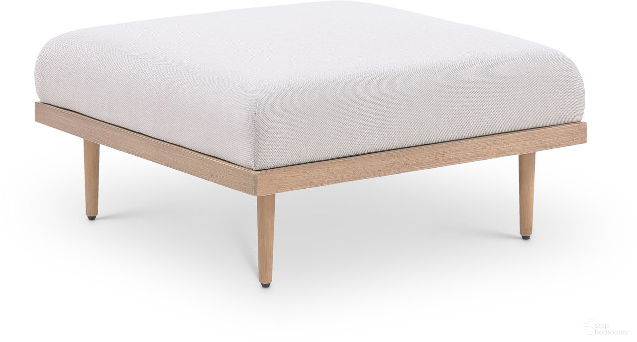 The appearance of Laguna Fabric Upholstered Outdoor Patio Modular Ottoman In Beige and Natural designed by Meridian in the modern / contemporary interior design. This beige/natural piece of furniture was selected by 1StopBedrooms from Laguna Collection to add a touch of cosiness and style into your home. Sku: 55036Beige-Ott. Material: Olefin.