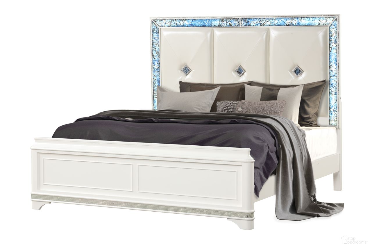 The appearance of Laguna King Panel Bed In Off White designed by Galaxy Home Furnishings in the modern / contemporary interior design. This off white piece of furniture was selected by 1StopBedrooms from Laguna Collection to add a touch of cosiness and style into your home. Sku: 601955555104-1;601955555104-2;601955555104-3. Bed Type: Panel Bed. Bed Size: King. Material: Solid Wood.