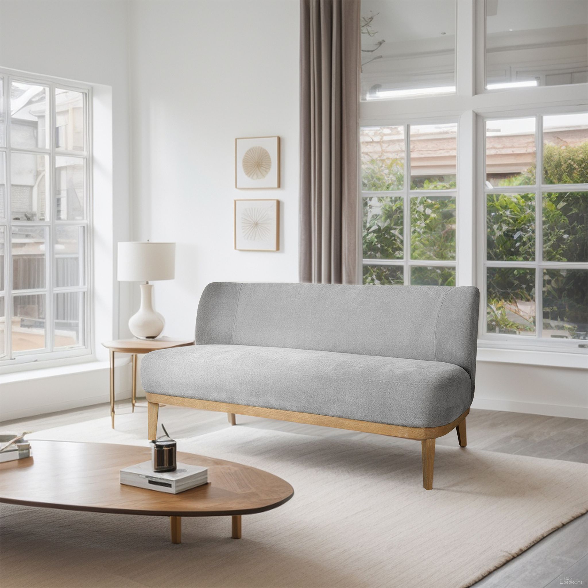 The appearance of Laguna Kitchen Sofa In Light Grey designed by Olliix in the modern / contemporary interior design. This light grey piece of furniture was selected by 1StopBedrooms from Laguna Collection to add a touch of cosiness and style into your home. Sku: CH106-0059. Material: Polyester.