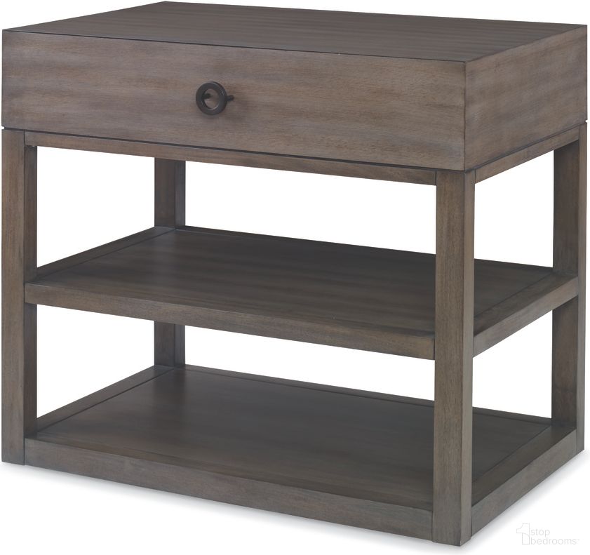 The appearance of Laguna Large Nightstand In Mink designed by Century Furniture in the modern / contemporary interior design. This mink piece of furniture was selected by 1StopBedrooms from Curate Collection to add a touch of cosiness and style into your home. Sku: CT4012-MK. Material: Veneer.
