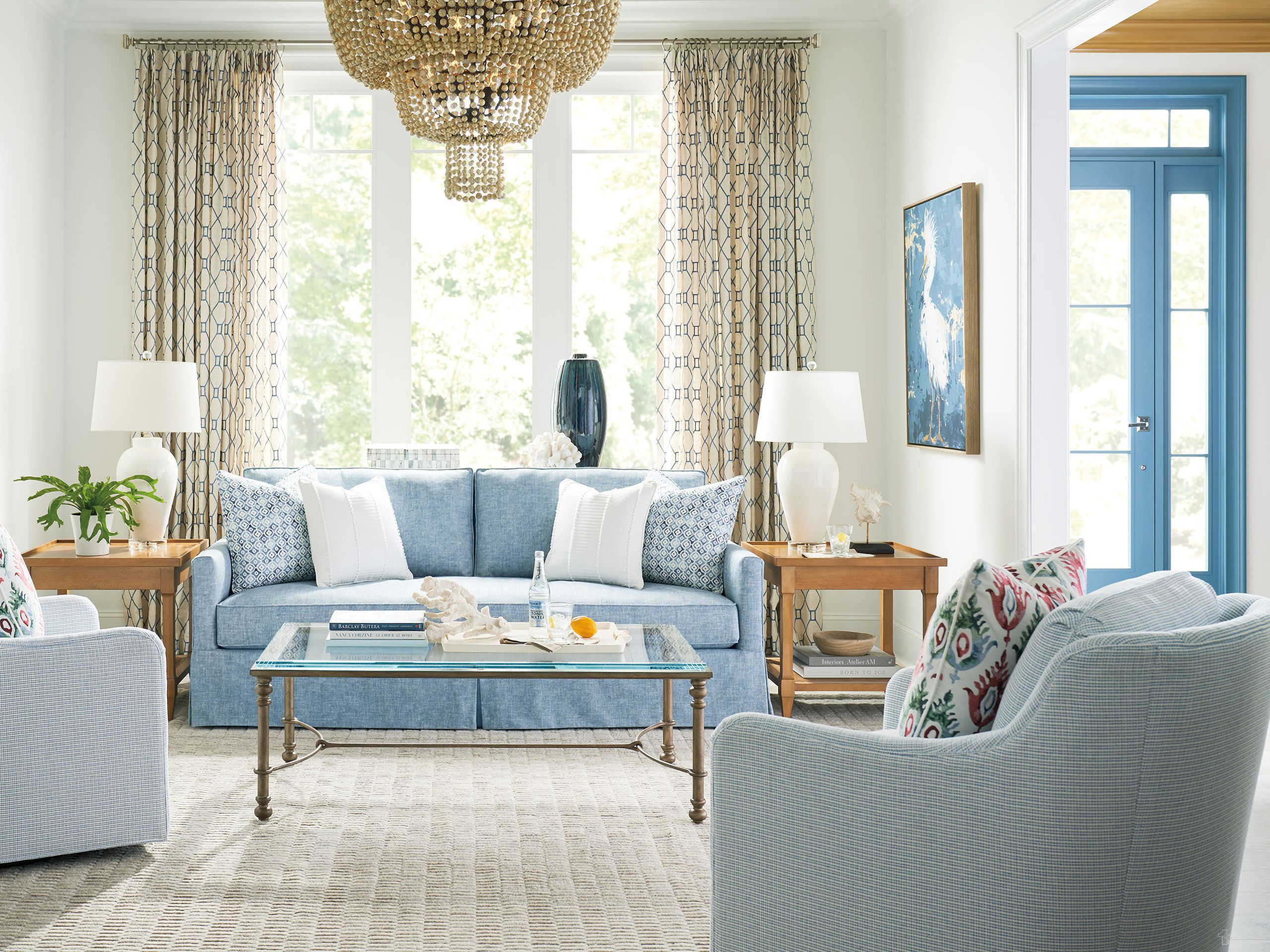 The appearance of Laguna Occasional Table Set In Table Rock designed by Barclay Butera in the traditional interior design. This table rock piece of furniture was selected by 1StopBedrooms from Laguna Collection to add a touch of cosiness and style into your home. Sku: 934-943C;934-955. Material: Metal.