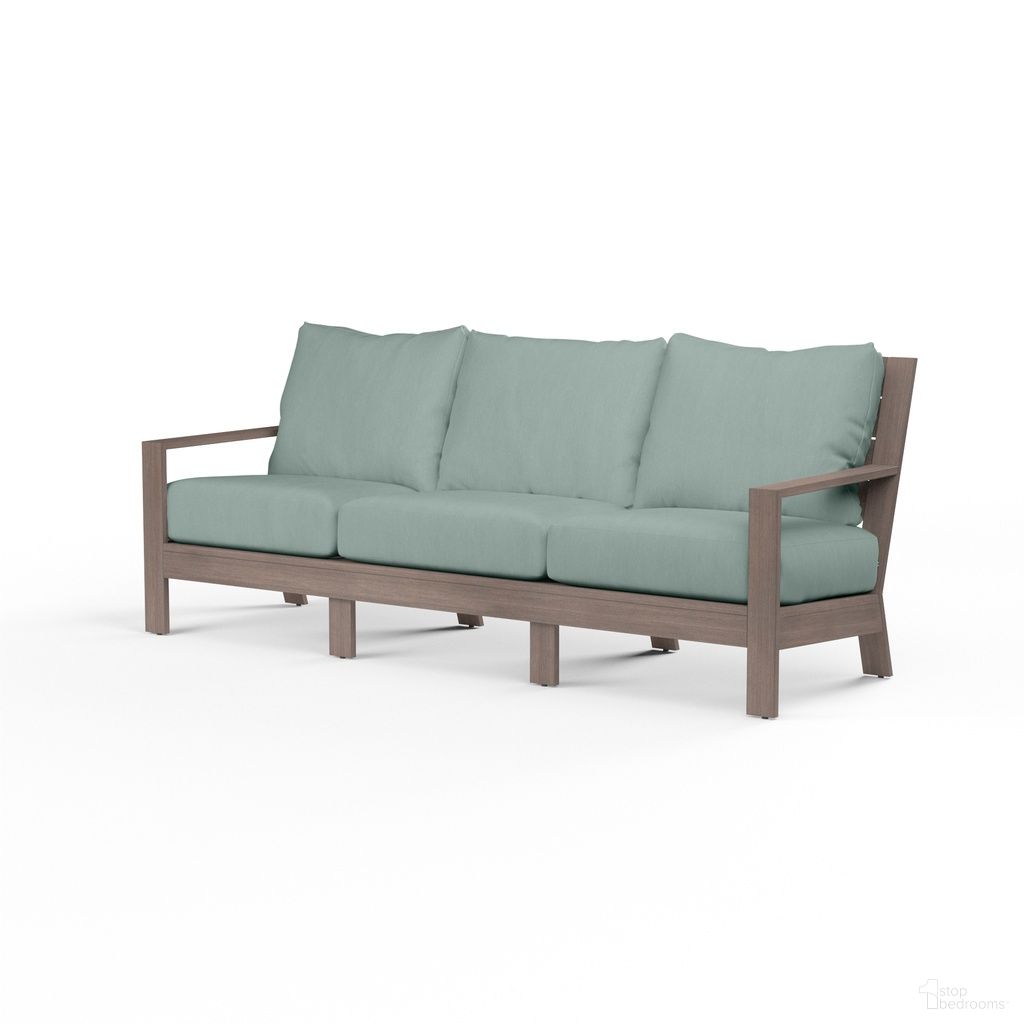 The appearance of Laguna Sofa in Cast Mist designed by Sunset West in the transitional interior design. This cast mist piece of furniture was selected by 1StopBedrooms from Laguna Collection to add a touch of cosiness and style into your home. Sku: SW3501-23-40429. Material: Aluminum.