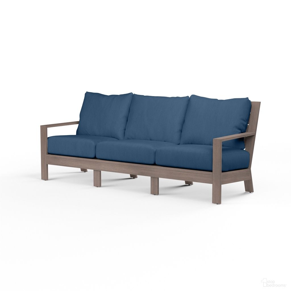 The appearance of Laguna Sofa in Spectrum Indigo designed by Sunset West in the transitional interior design. This spectrum indigo piece of furniture was selected by 1StopBedrooms from Laguna Collection to add a touch of cosiness and style into your home. Sku: SW3501-23-48080. Material: Aluminum.