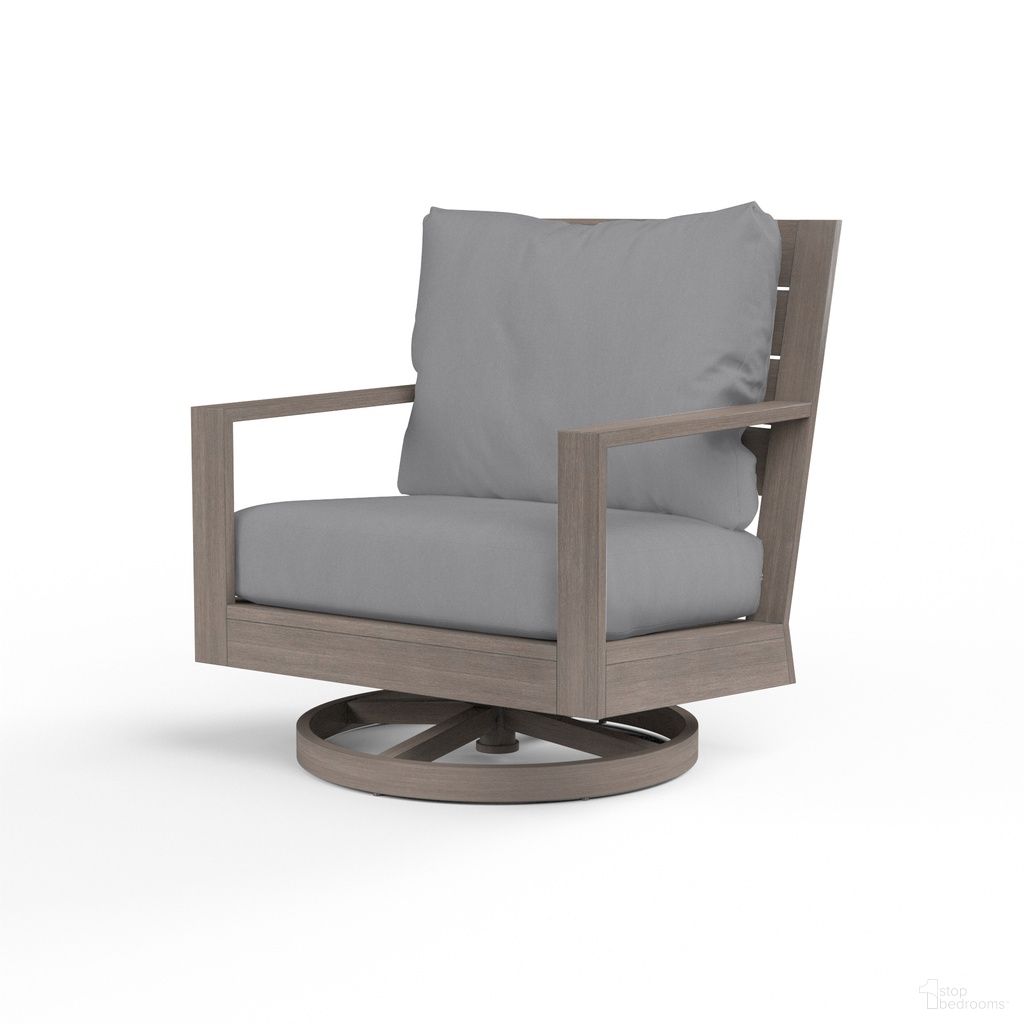 Laguna Swivel Club Rocker in Canvas Granite