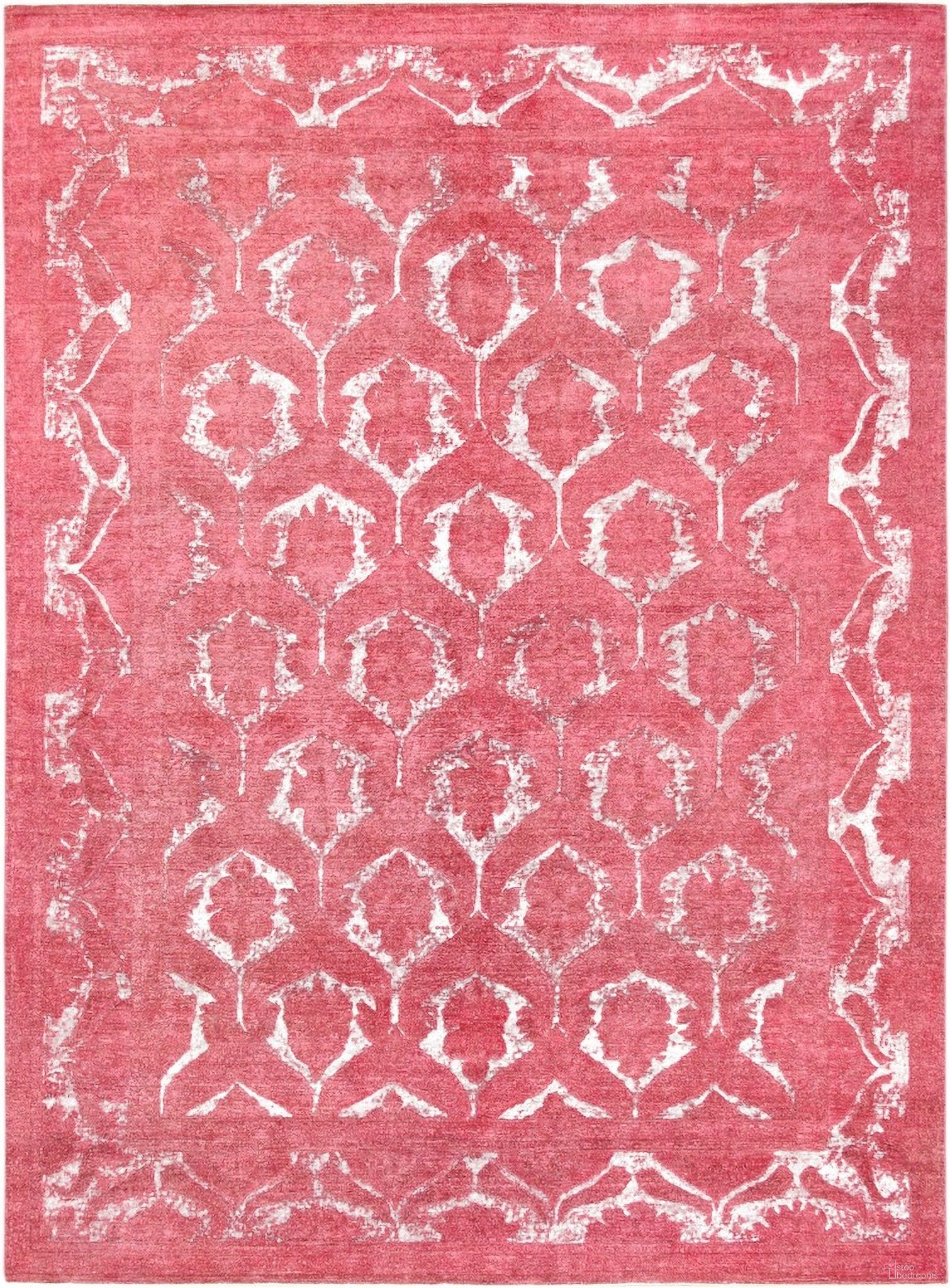 Lahore Collection Hand-Knotted Lamb's Wool Area Rug- 8' 8" x 11'11" In Coral