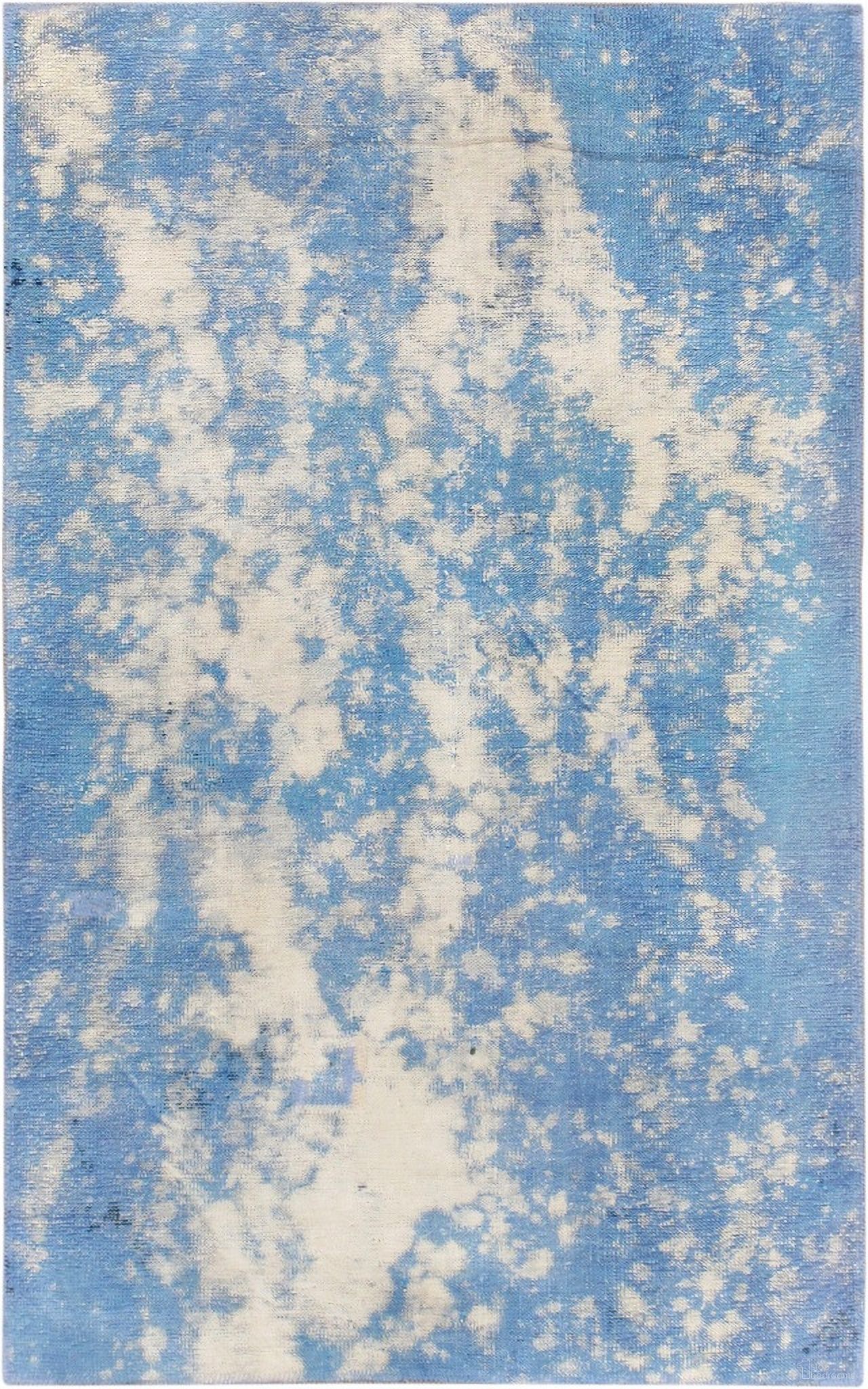 Lahore Collection Hand-Knotted Wool Area Rug- 3' 1" x 5' In Blue