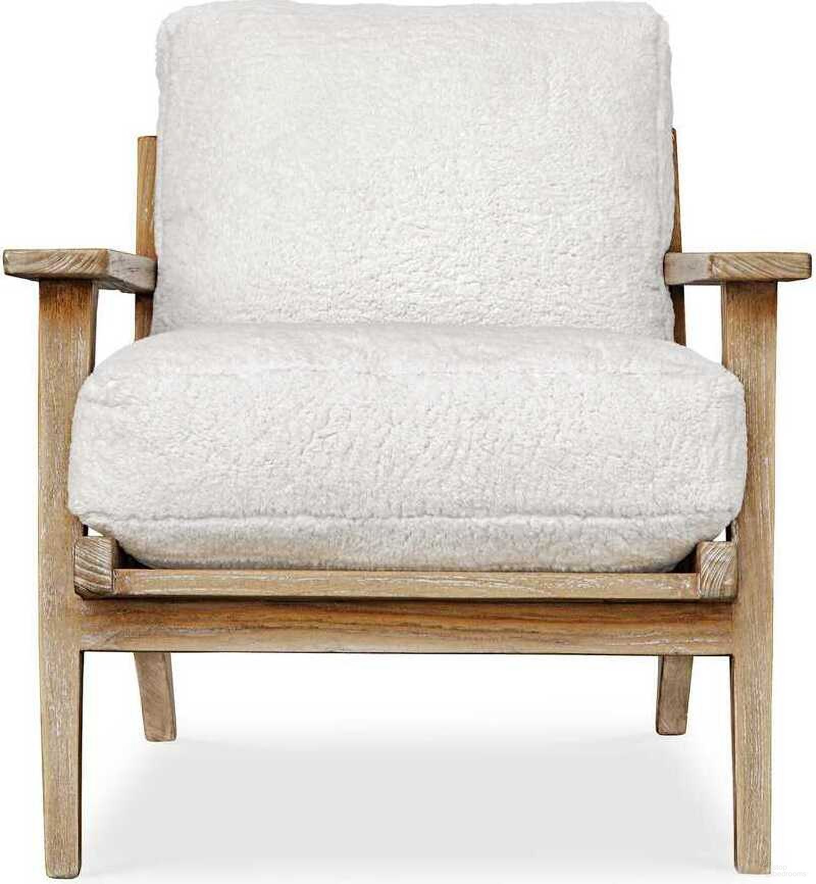 The appearance of Laid Back Sheepskin Accent Chair In White designed by Uttermost in the coastal interior design. This white piece of furniture was selected by 1StopBedrooms from Laid Back Collection to add a touch of cosiness and style into your home. Sku: 23874. Material: Wood.