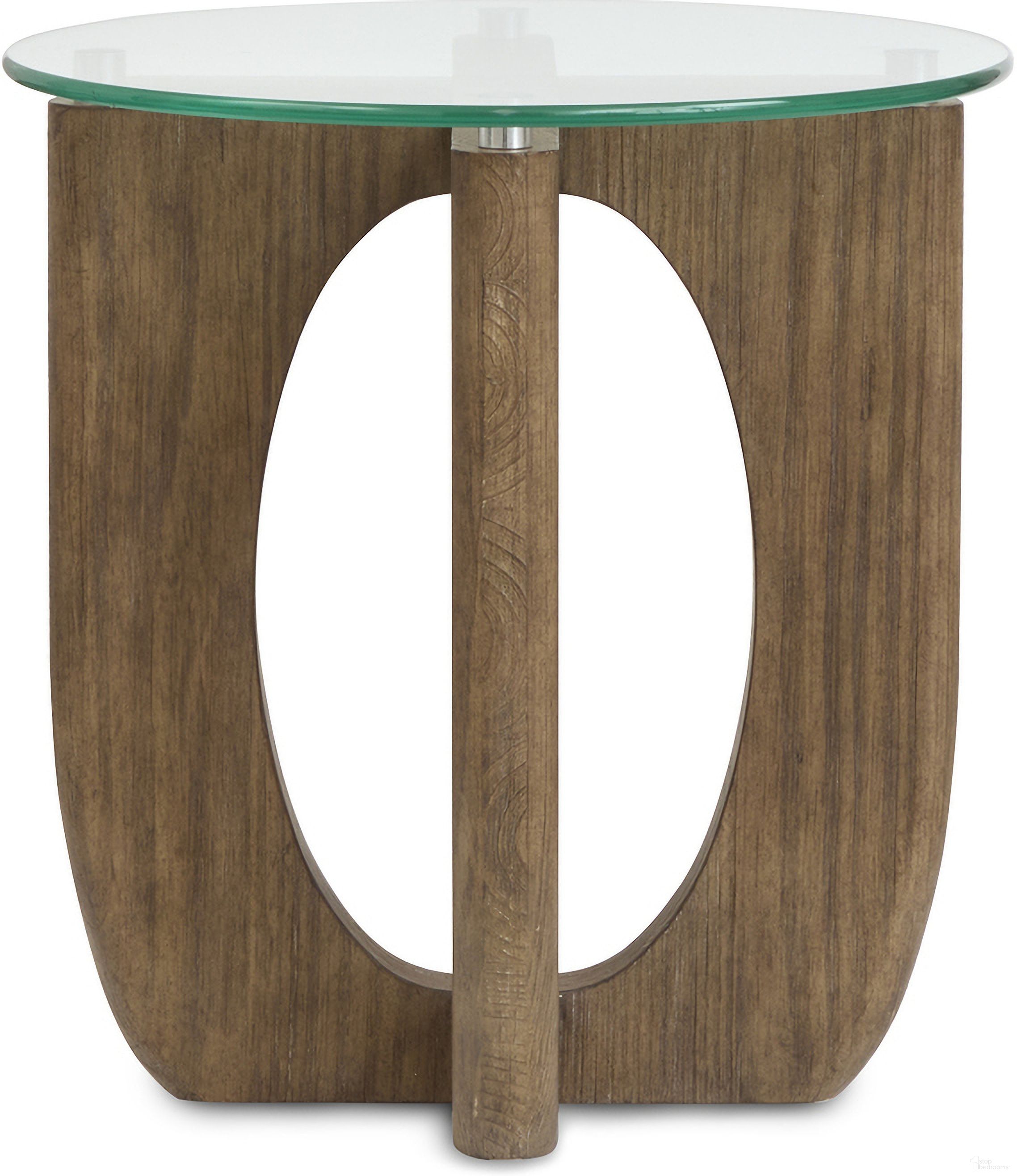 The appearance of Lainey Round End Table In Almond designed by Magnussen in the modern / contemporary interior design. This almond piece of furniture  was selected by 1StopBedrooms from Lainey Collection to add a touch of cosiness and style into your home. Sku: T5951-05. Material: Pine Veneer.