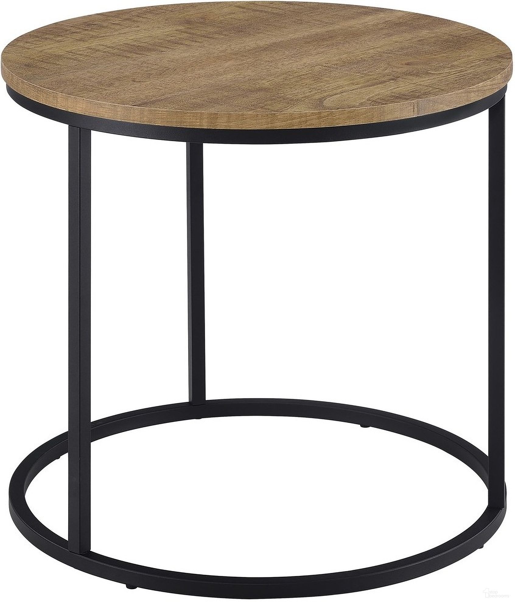 The appearance of Lainey Round Occasional Side End Table In Mango designed by Coaster in the rustic / southwestern interior design. This mango piece of furniture  was selected by 1StopBedrooms from Lainey Collection to add a touch of cosiness and style into your home. Sku: 736037. Material: Melamine.