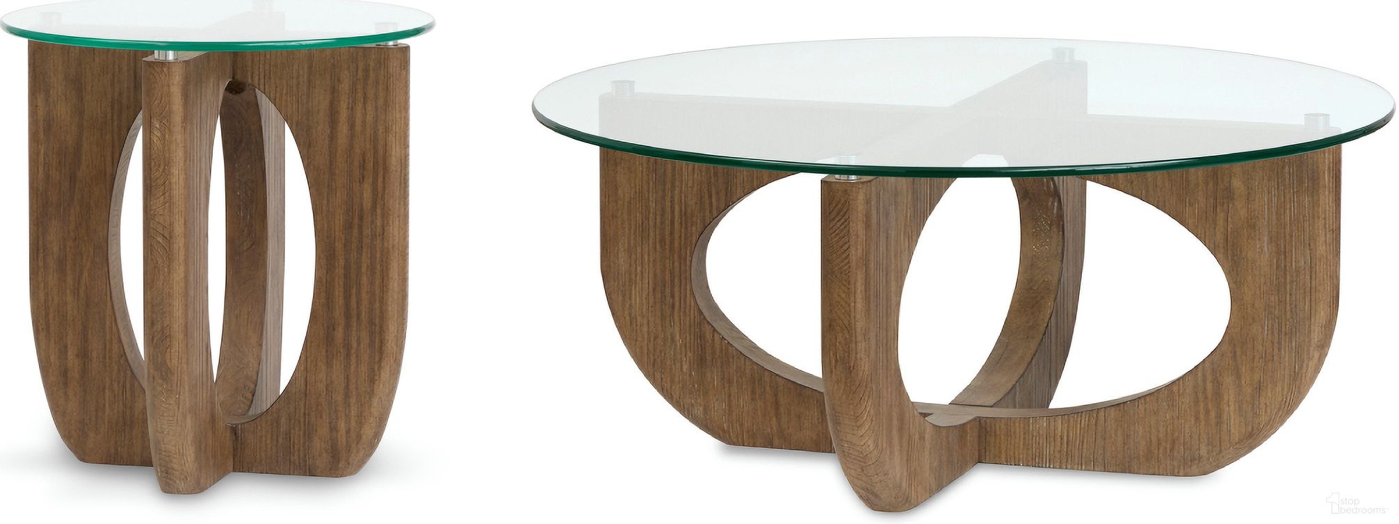 The appearance of Lainey Round Occasional Table Set In Almond designed by Magnussen in the modern / contemporary interior design. This almond piece of furniture was selected by 1StopBedrooms from Lainey Collection to add a touch of cosiness and style into your home. Sku: T5951-45;T5951-05. Material: Glass.