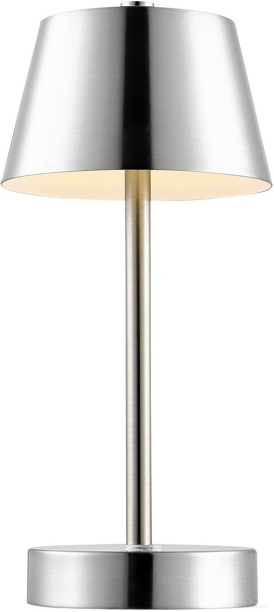 Laita 11 Inch Nickel Iron Rechargeable Led Table Lamp