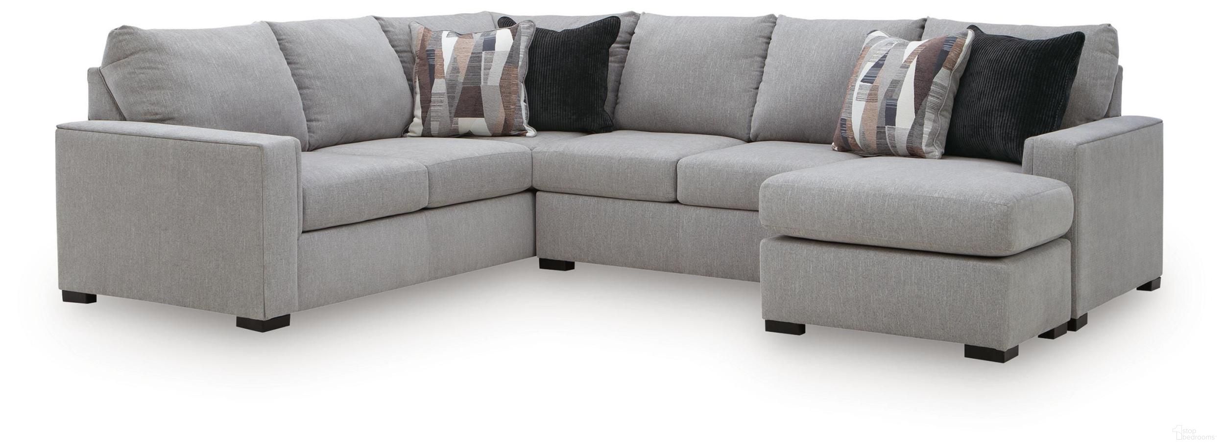 Lakepoint 2-Piece Sectional with RAF Chaise In Nickel