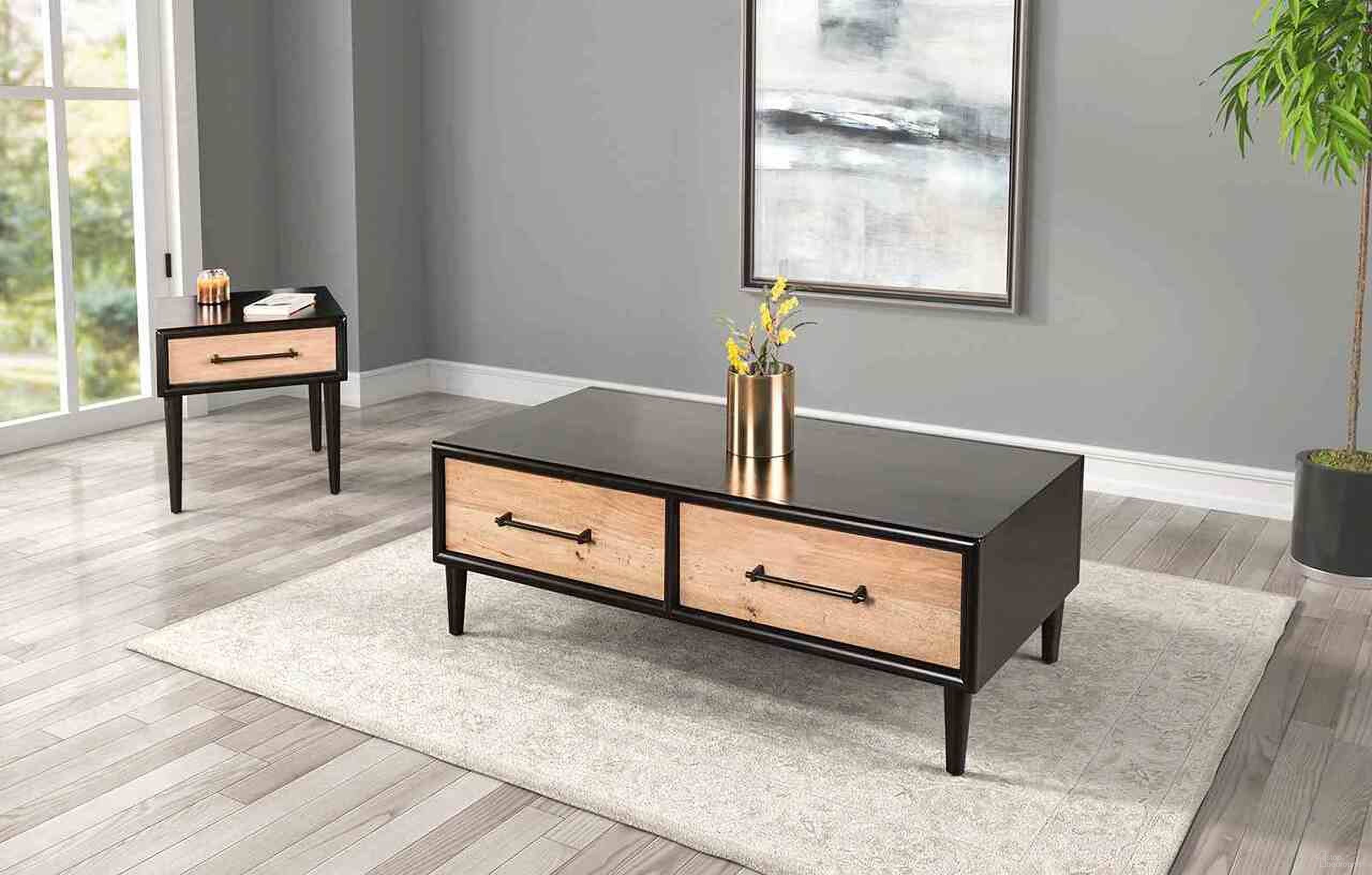 The appearance of Lakeside Occasional Table Set In Black and Natural designed by Furniture of America in the modern / contemporary interior design. This black and natural piece of furniture was selected by 1StopBedrooms from Lakeside Collection to add a touch of cosiness and style into your home. Sku: FM49003BK-C;FM49003BK-E. Material: Birch Veneer.