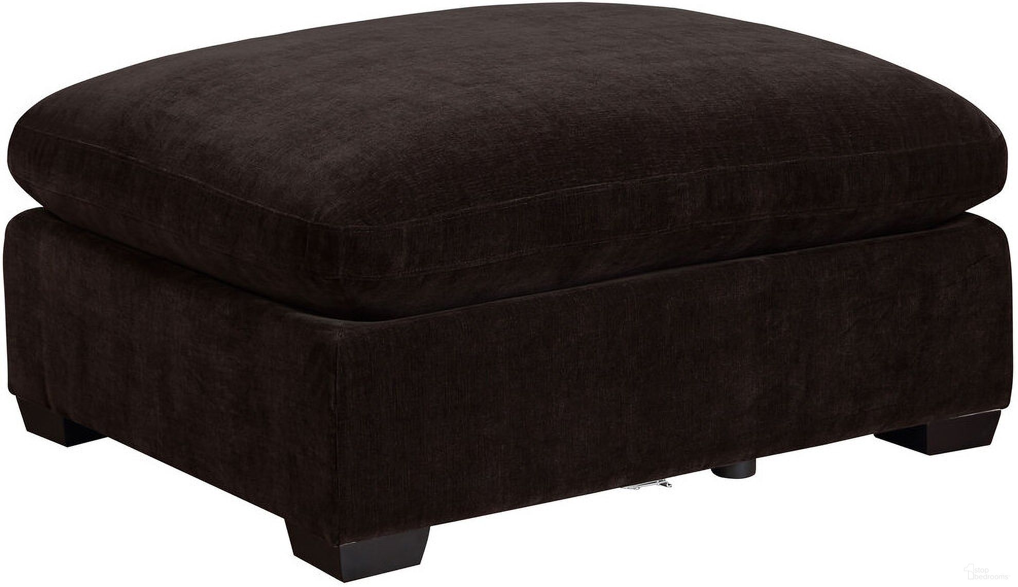 Lakeview Upholstered Ottoman Dark Chocolate