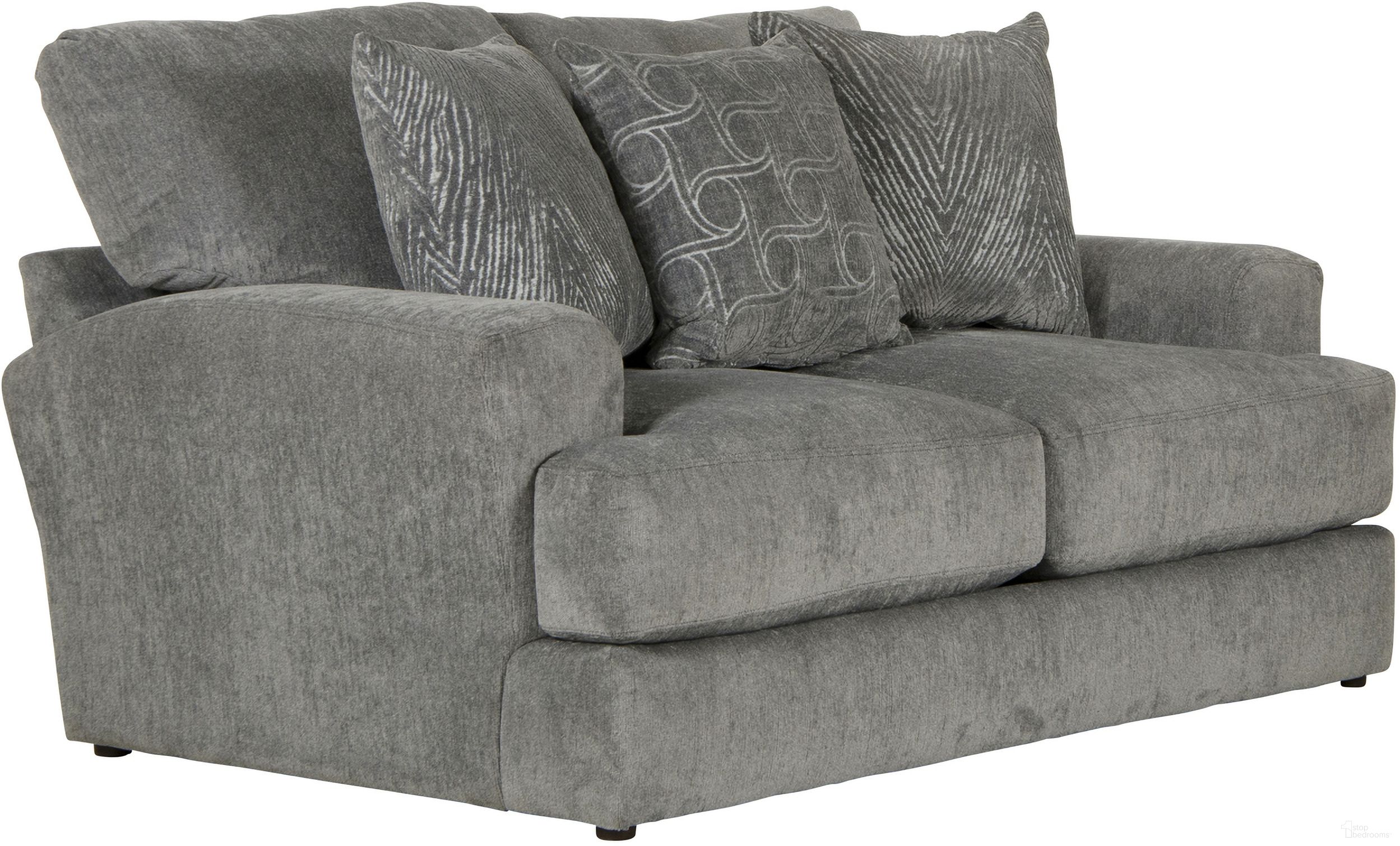 The appearance of Lamar Loveseat In Grey designed by Jackson in the traditional interior design. This grey piece of furniture was selected by 1StopBedrooms from Lamar Collection to add a touch of cosiness and style into your home. Sku: 409802172428226728. Material: Fabric.