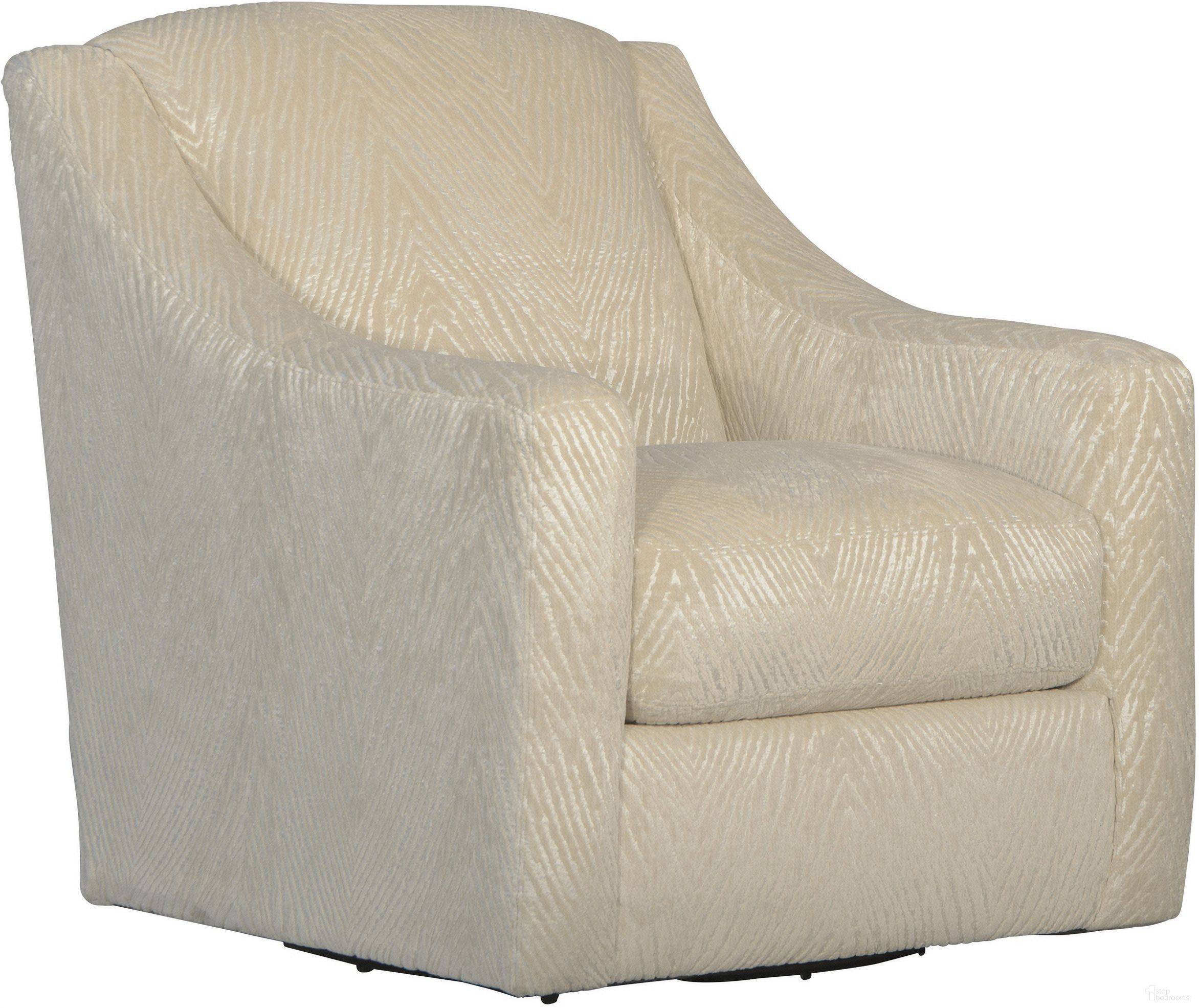 The appearance of Lamar Swivel Chair In Cream designed by Jackson in the traditional interior design. This cream piece of furniture was selected by 1StopBedrooms from Lamar Collection to add a touch of cosiness and style into your home. Sku: 409821226806. Material: Fabric.