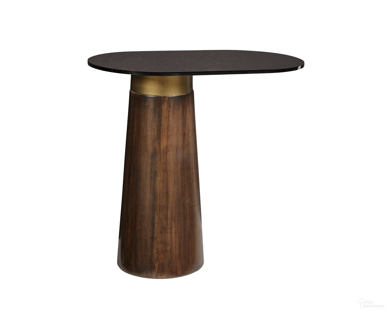 Lamont Side Table In Black and Brown
