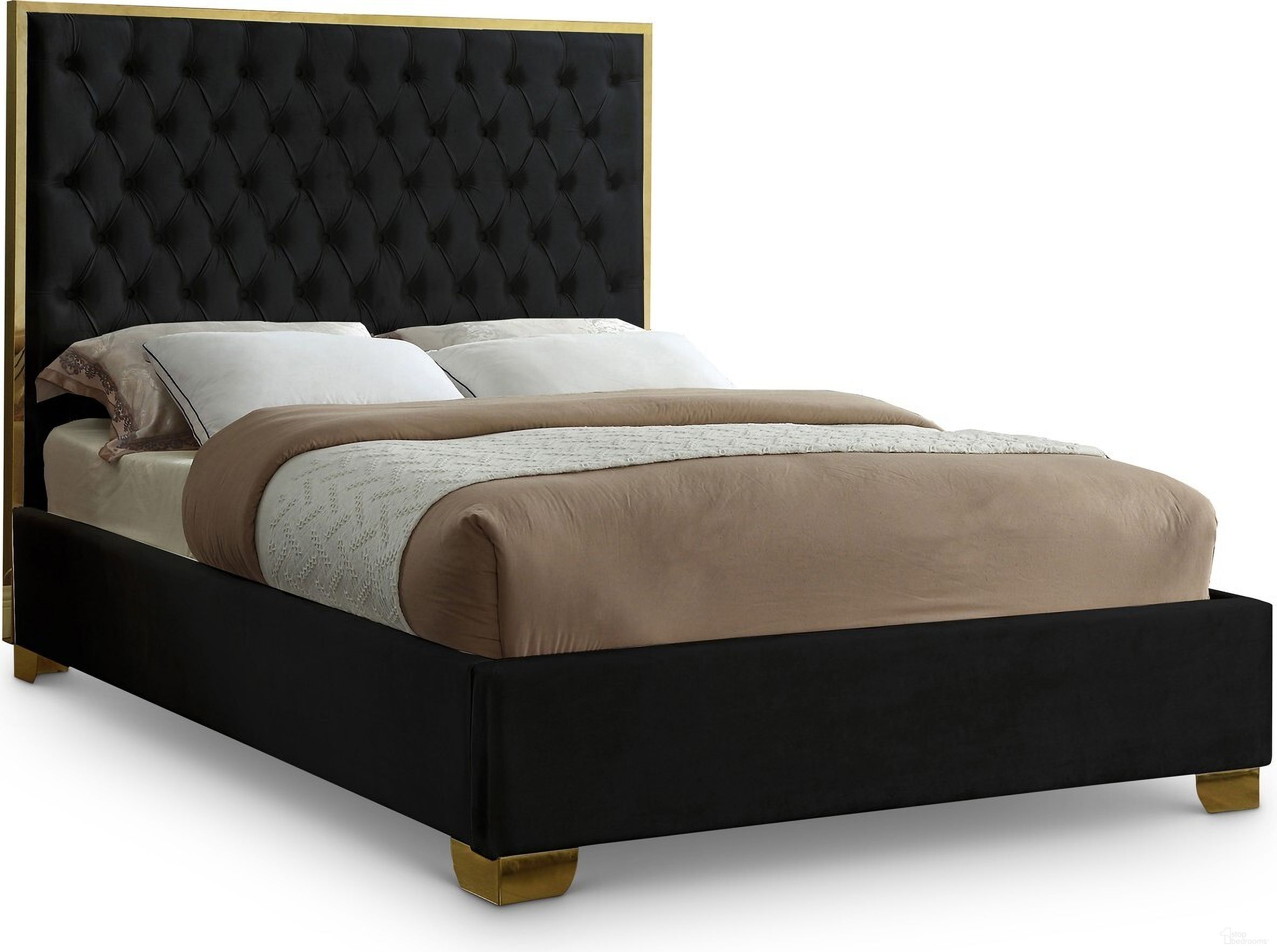 Lana Velvet Full Bed In Black