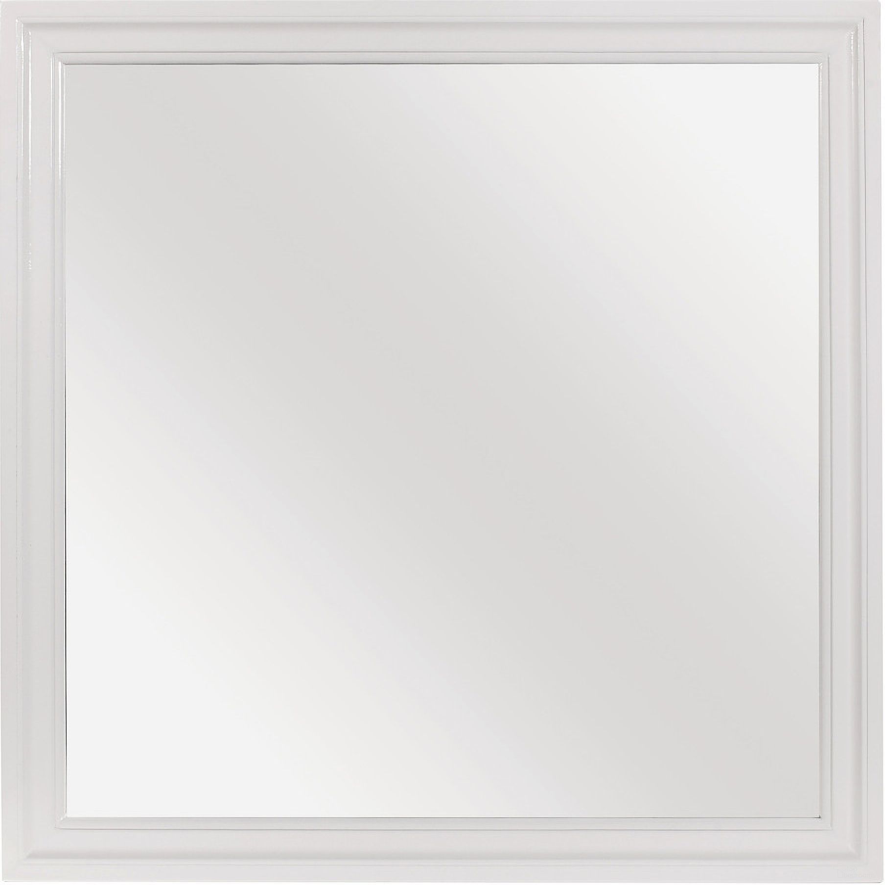 The appearance of Lana White Mirror designed by Homelegance in the transitional interior design. This white piece of furniture  was selected by 1StopBedrooms from Lana Collection to add a touch of cosiness and style into your home. Sku: 1556W-6. Material: Wood.