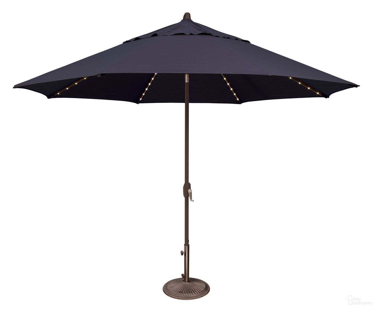 Lanai Pro 11' Octagon Auto Tilt with Starlight Umbrella In Navy