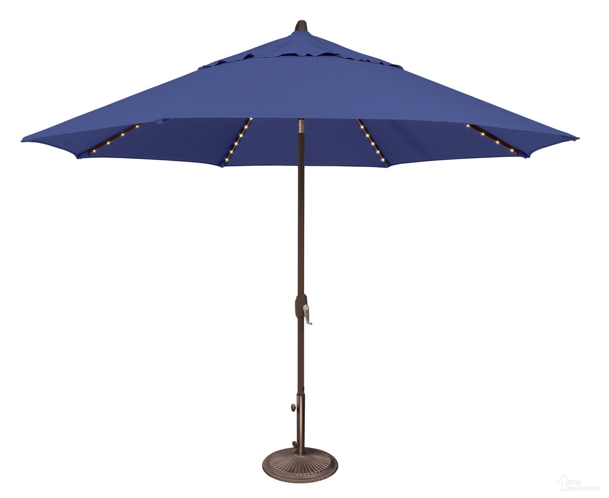 Lanai Pro 11' Octagon Auto Tilt with Starlight Umbrella In Sky Blue