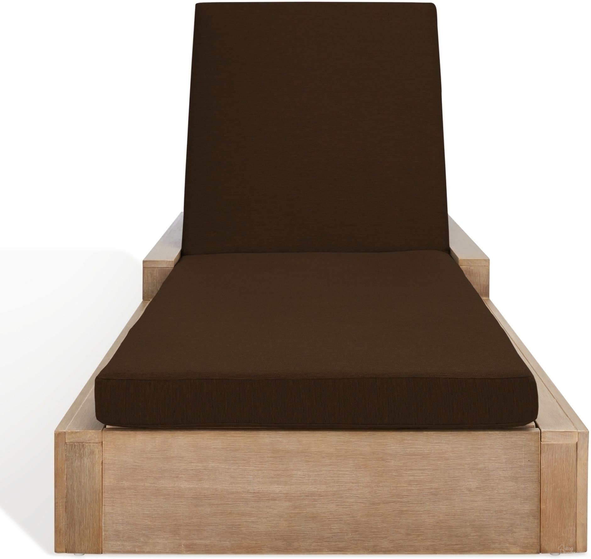 The appearance of Lanai Wood Chaise Lounge Chair In Natural and Dark Brown designed by Safavieh Couture in the modern / contemporary interior design. This natural and dark brown piece of furniture was selected by 1StopBedrooms from Lanai Collection to add a touch of cosiness and style into your home. Sku: CPT1039C. Material: Wood.