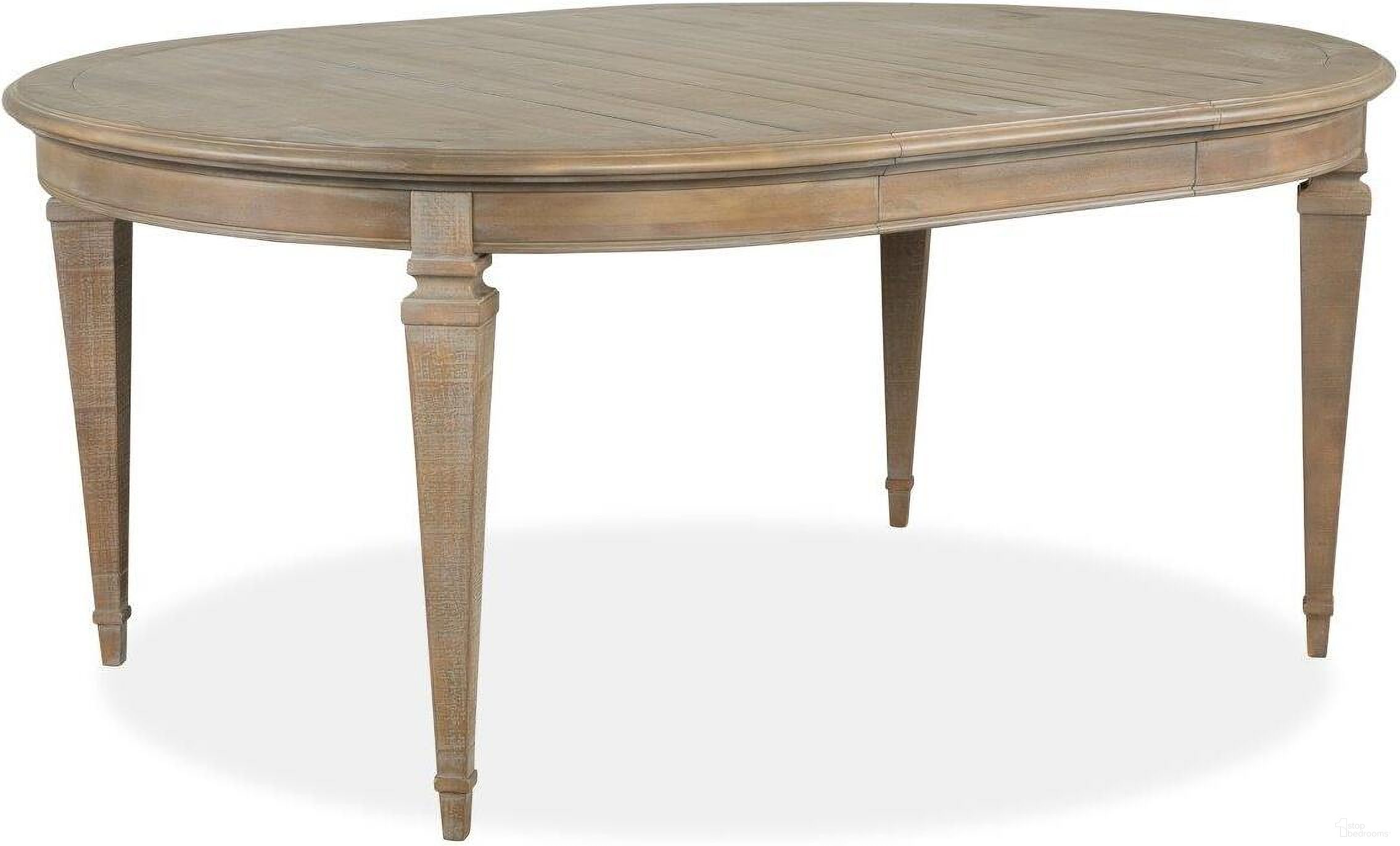 The appearance of Lancaster Dovetail Grey Wood Round Dining Table KD designed by Magnussen in the coastal interior design. This grey piece of furniture was selected by 1StopBedrooms from Lancaster Collection to add a touch of cosiness and style into your home. Sku: D4352-25. Table Base Style: Legs. Table Top Shape: Round. Size: 52". Material: Pine Veneer.